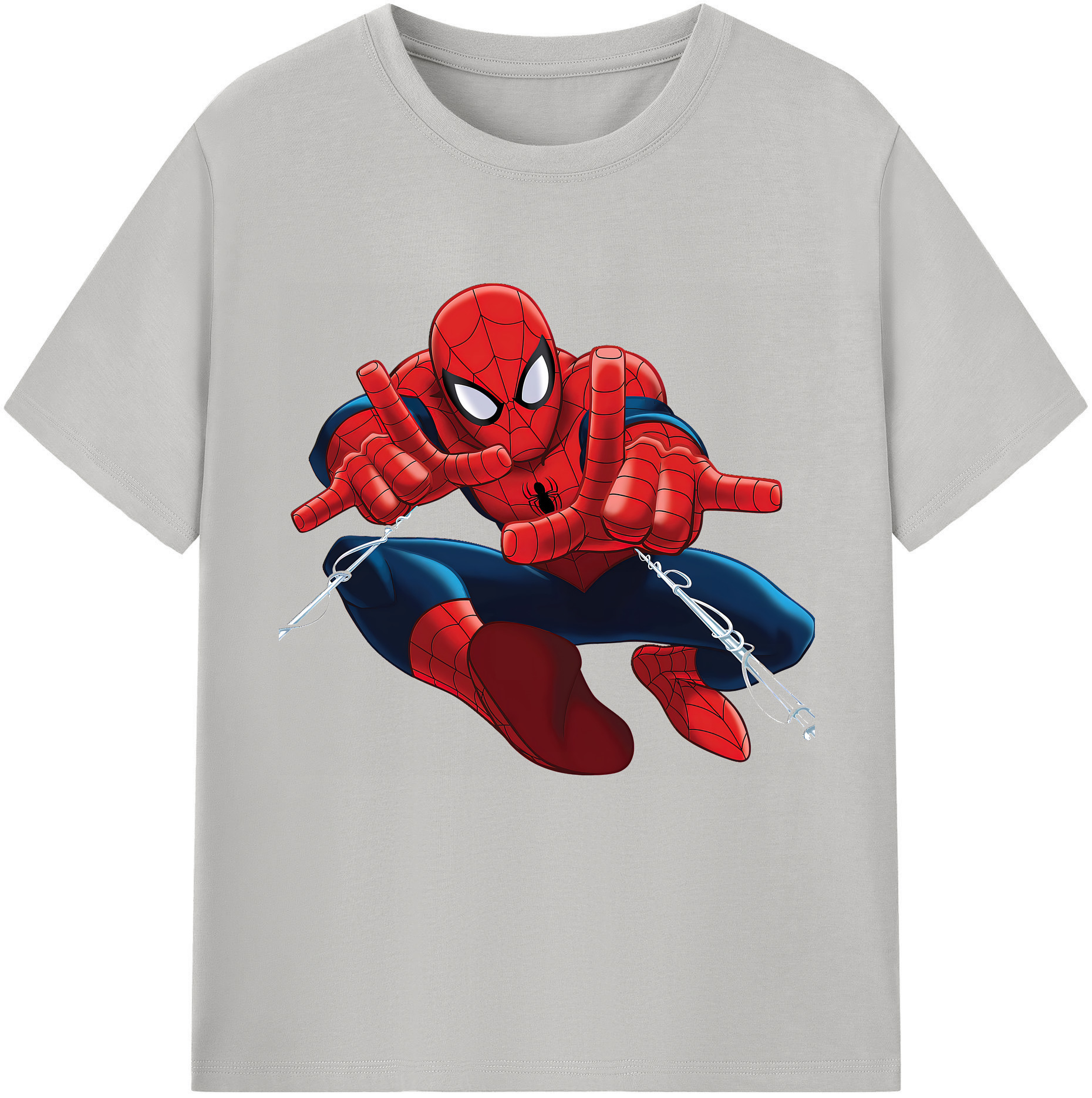 （画像用） Spider Man スパイダーマン 綿100％半袖Tシャツ（フロントプリント）