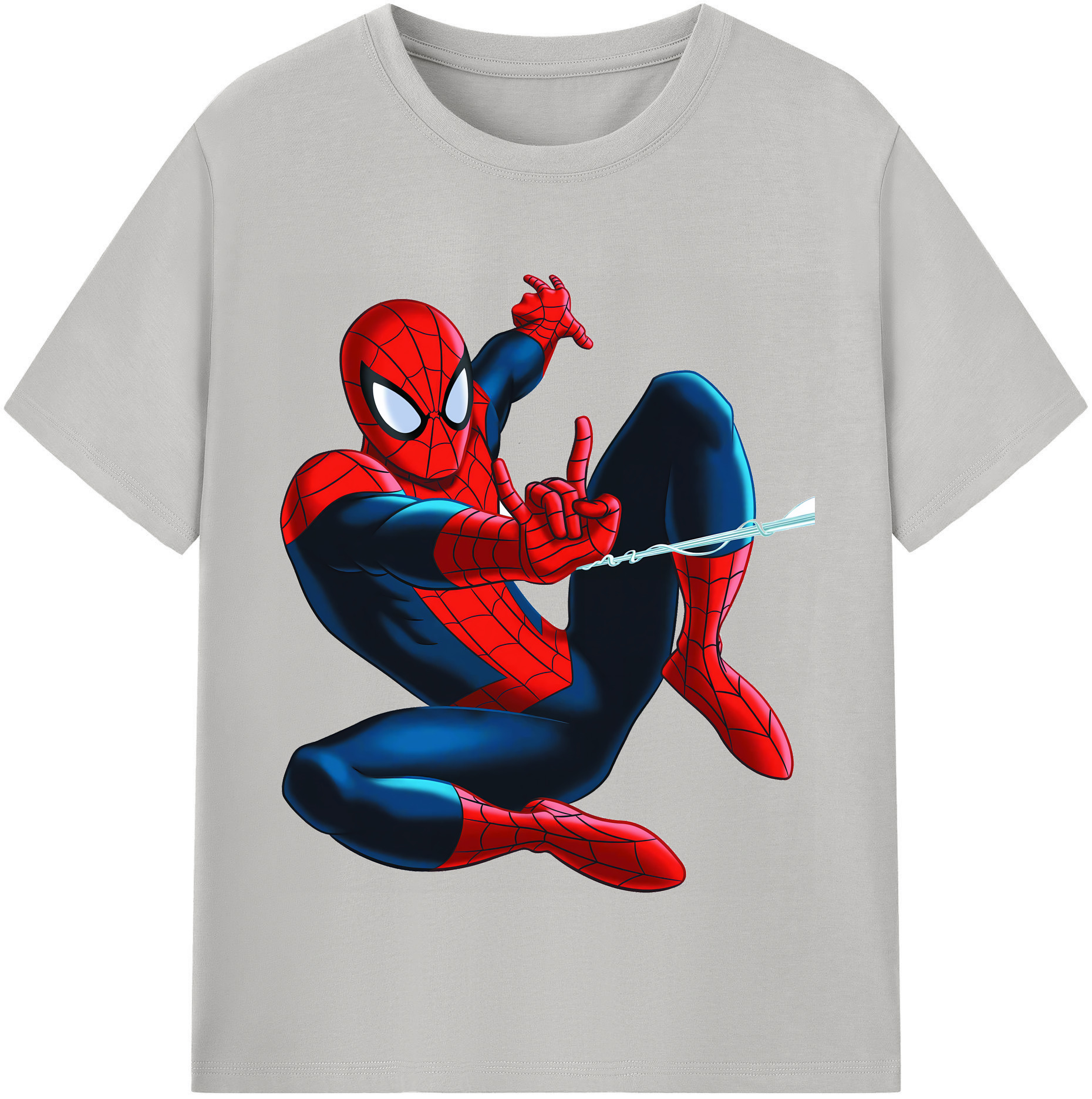 （画像用） Spider Man スパイダーマン 綿100％半袖Tシャツ（フロントプリント）