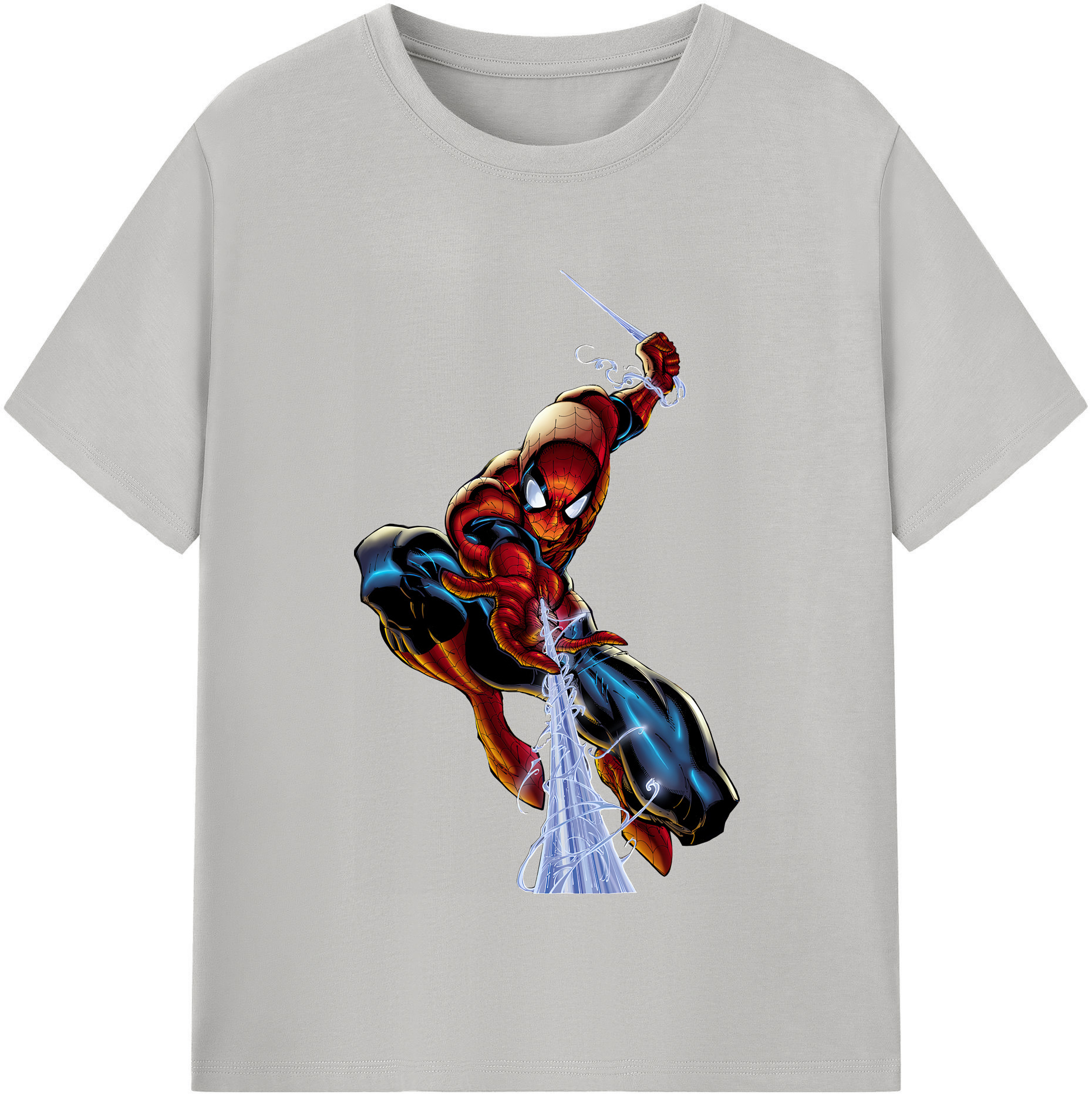 （画像用） Spider Man スパイダーマン 綿100％半袖Tシャツ（フロントプリント）