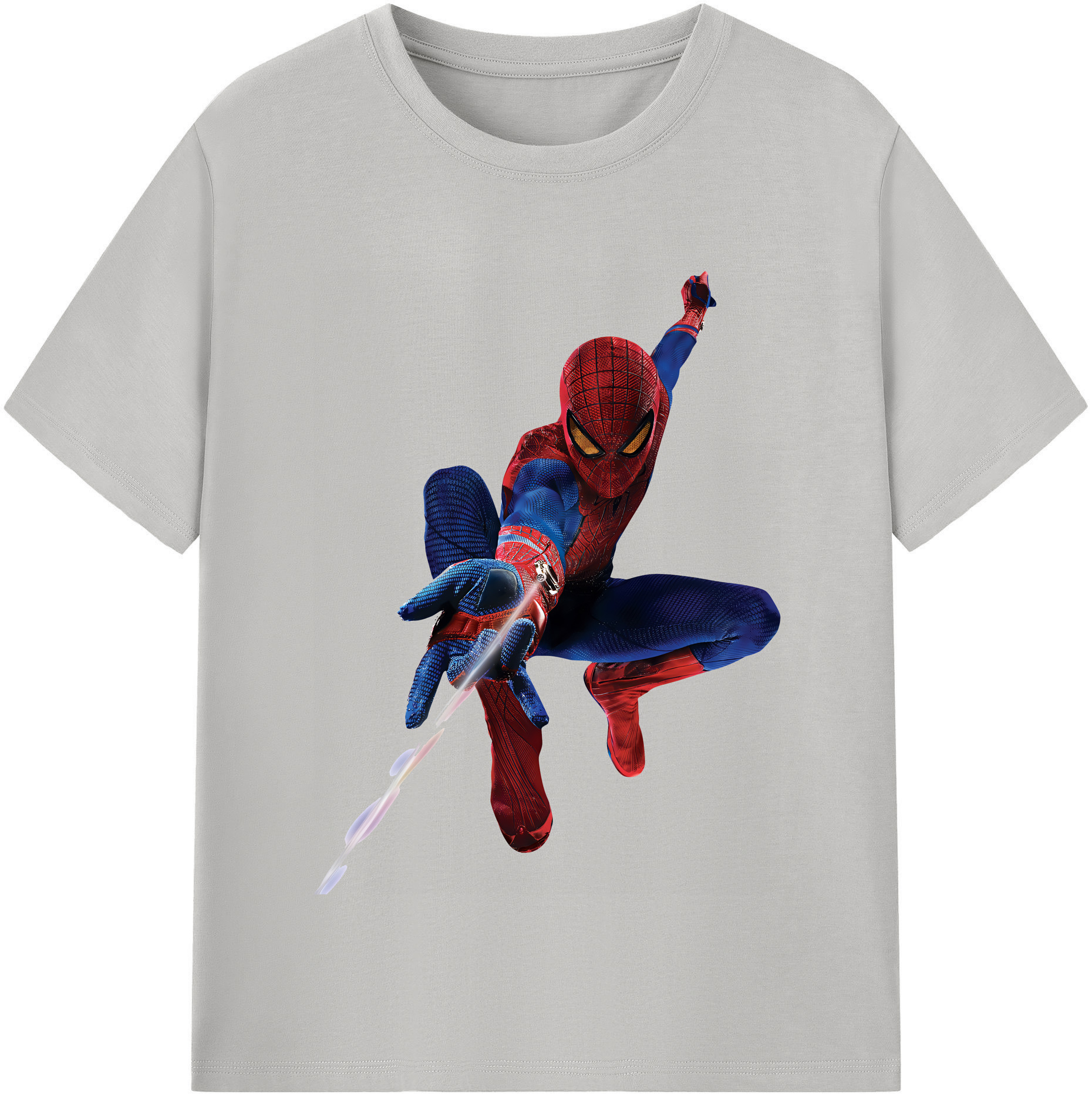 （画像用） Spider Man スパイダーマン 綿100％半袖Tシャツ（フロントプリント）