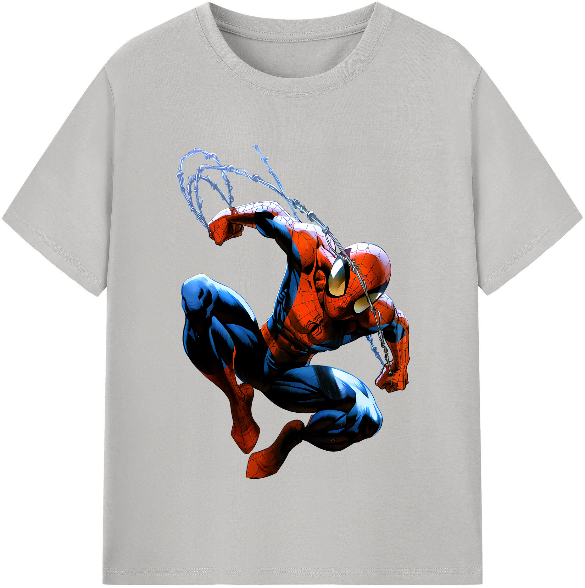 （画像用） Spider Man スパイダーマン 綿100％半袖Tシャツ（フロントプリント）