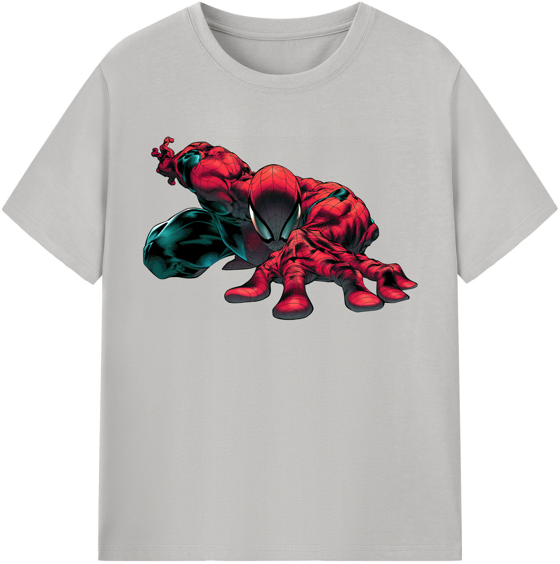 （画像用） Spider Man スパイダーマン 綿100％半袖Tシャツ（フロントプリント）