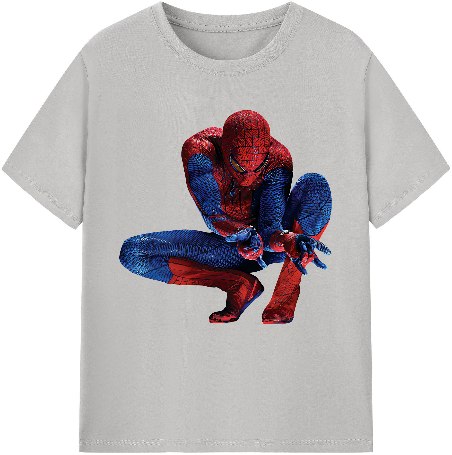 （画像用） Spider Man スパイダーマン 綿100％半袖Tシャツ（フロントプリント）