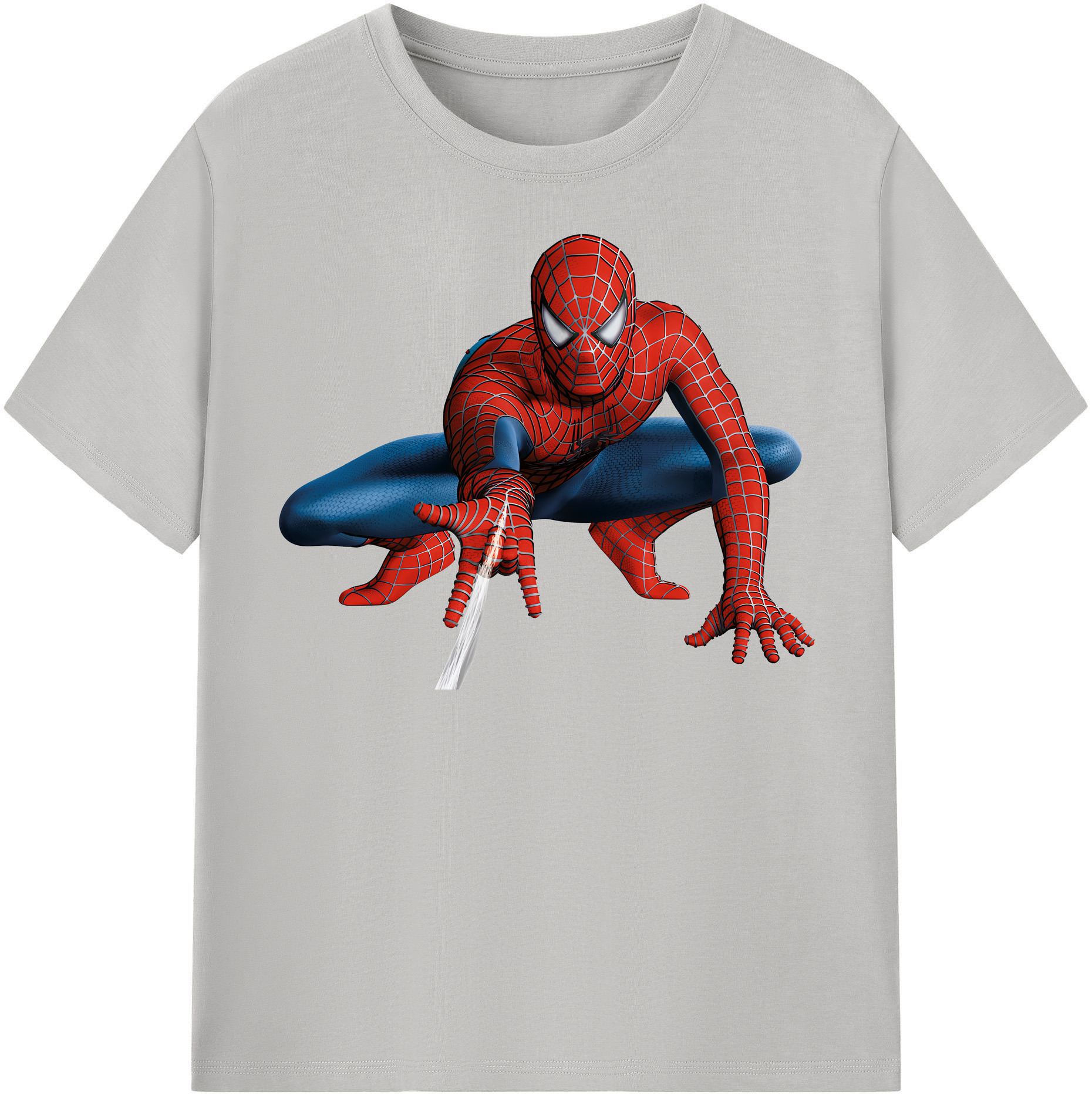 （画像用） Spider Man スパイダーマン 綿100％半袖Tシャツ（フロントプリント）
