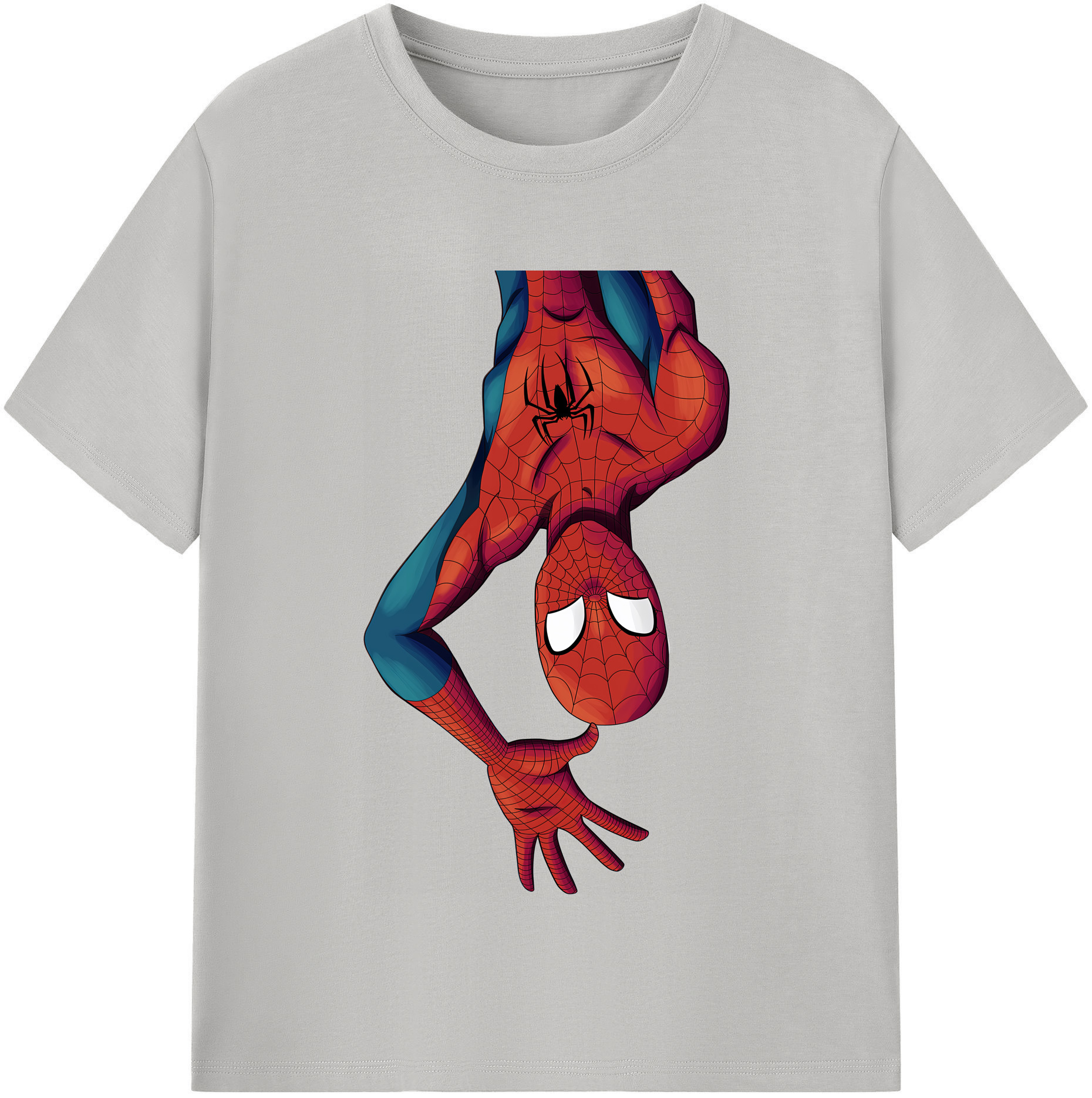 （画像用） Spider Man スパイダーマン 綿100％半袖Tシャツ（フロントプリント）