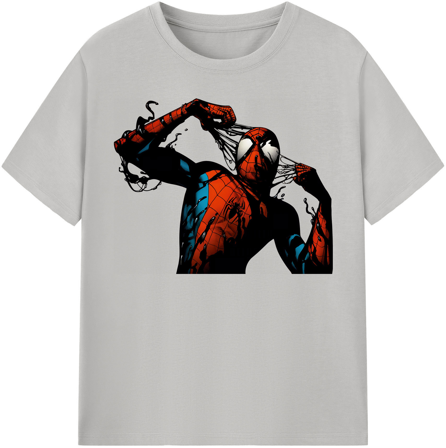 （画像用） Spider Man スパイダーマン 綿100％半袖Tシャツ（フロントプリント）