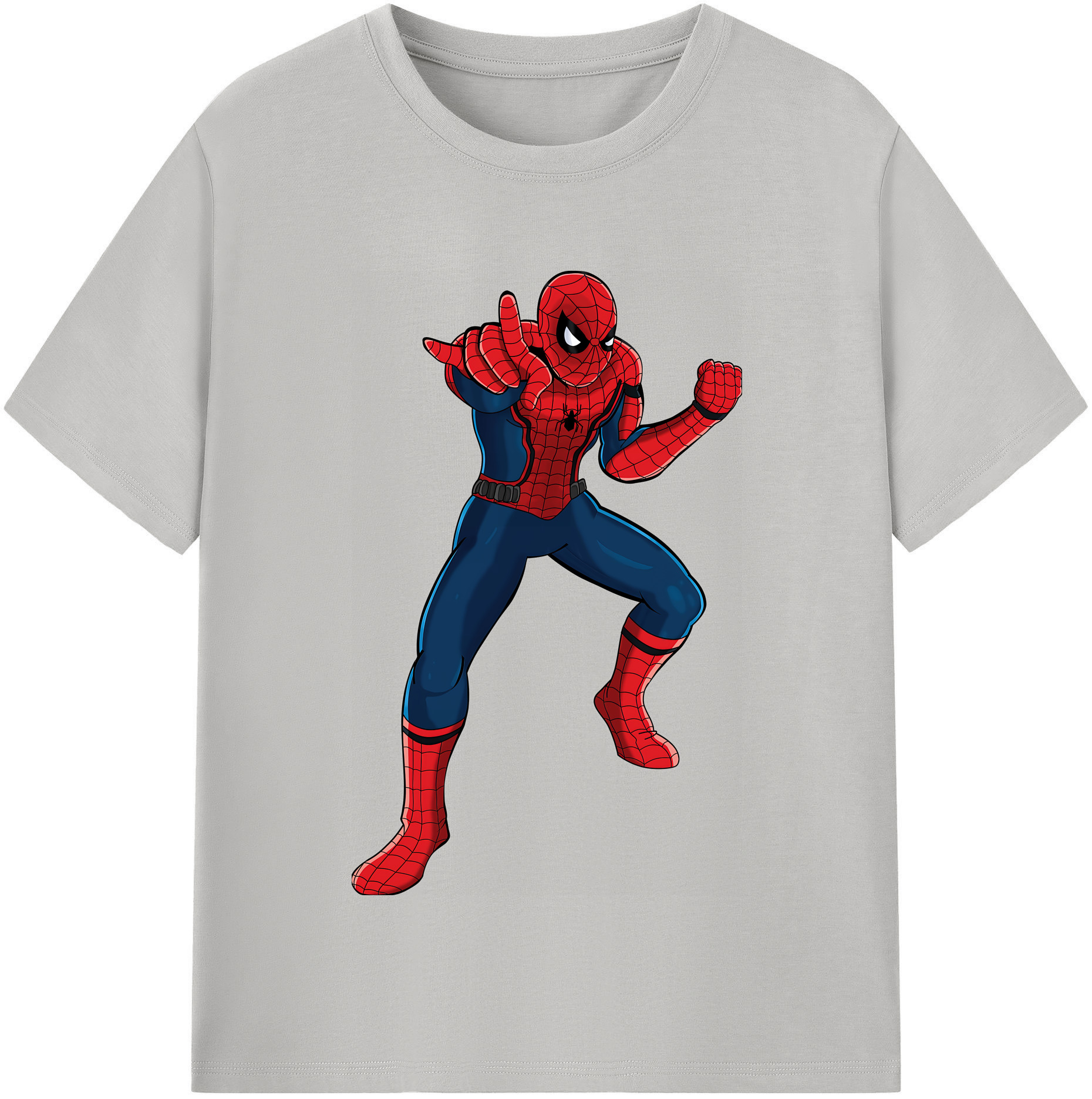 （画像用） Spider Man スパイダーマン 綿100％半袖Tシャツ（フロントプリント）