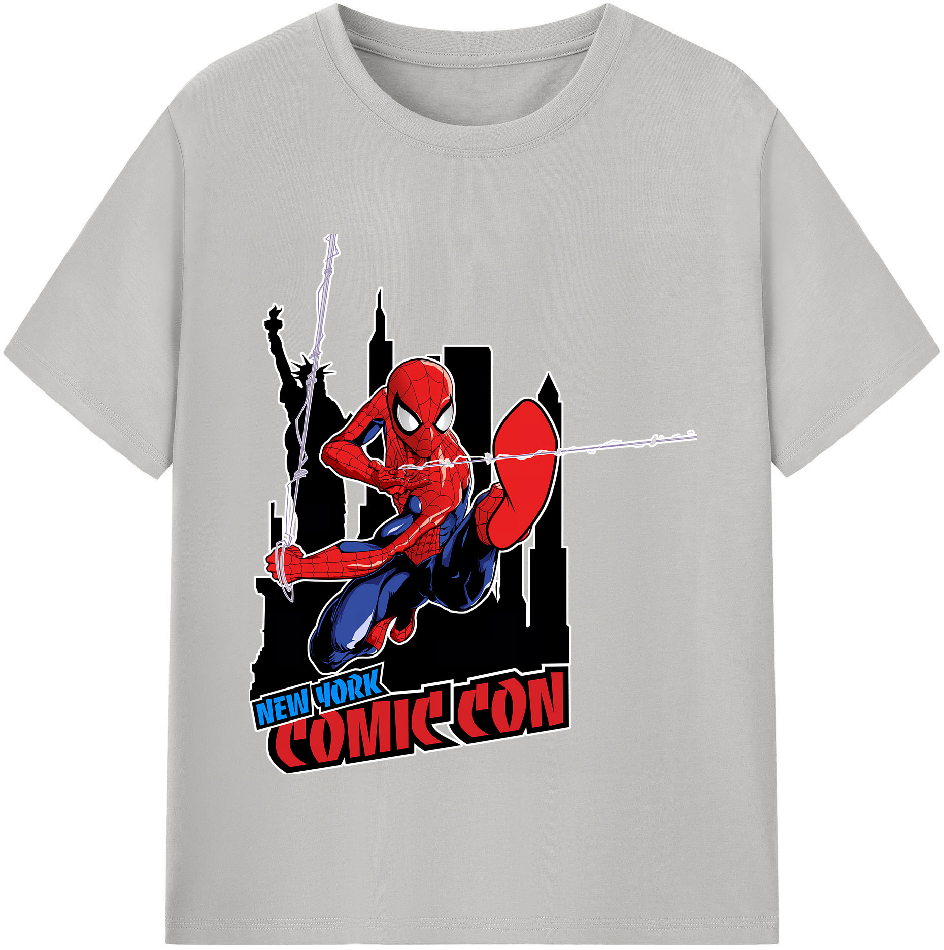（画像用） Spider Man スパイダーマン 綿100％半袖Tシャツ（フロントプリント）