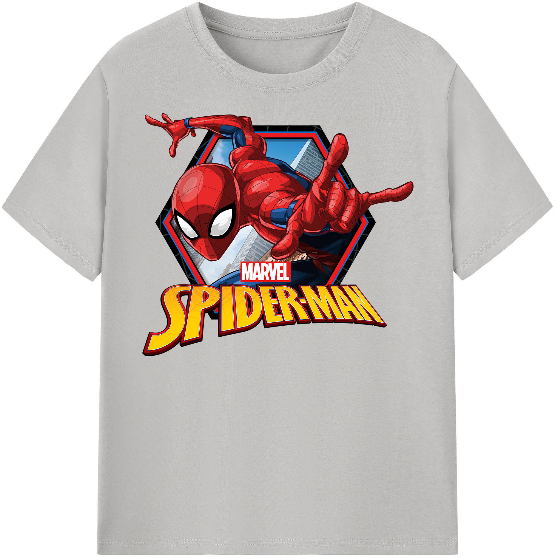 （画像用） Spider Man スパイダーマン 綿100％半袖Tシャツ（フロントプリント）