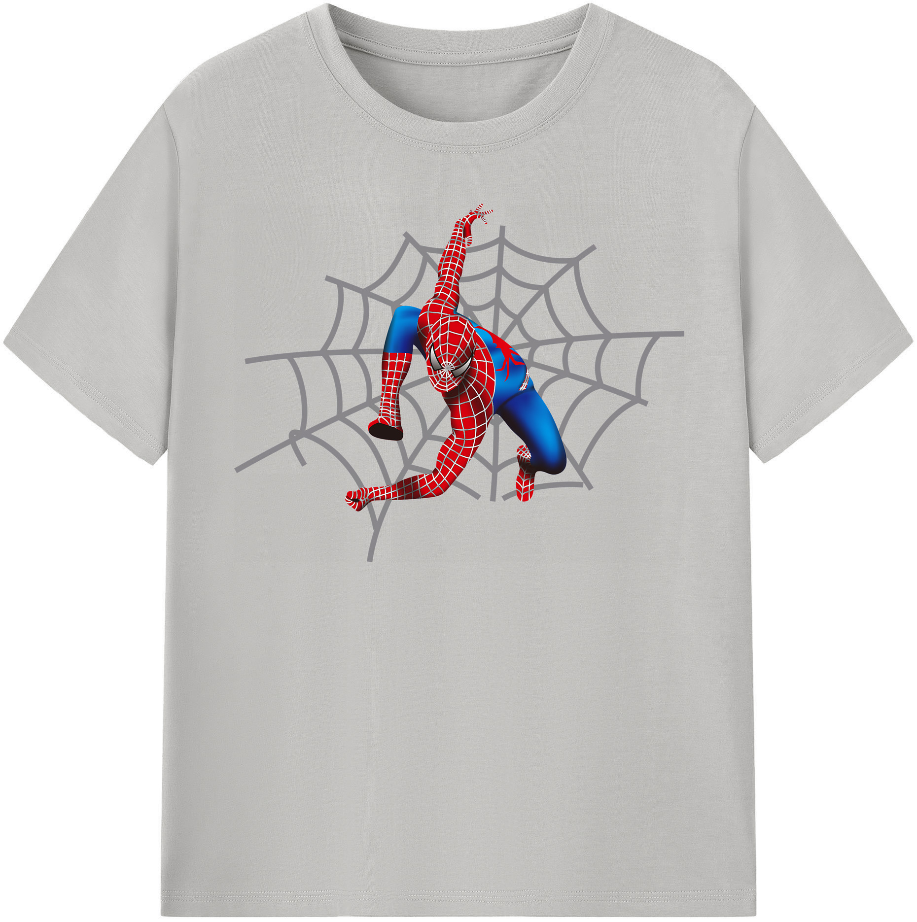 （画像用） Spider Man スパイダーマン 綿100％半袖Tシャツ（フロントプリント）