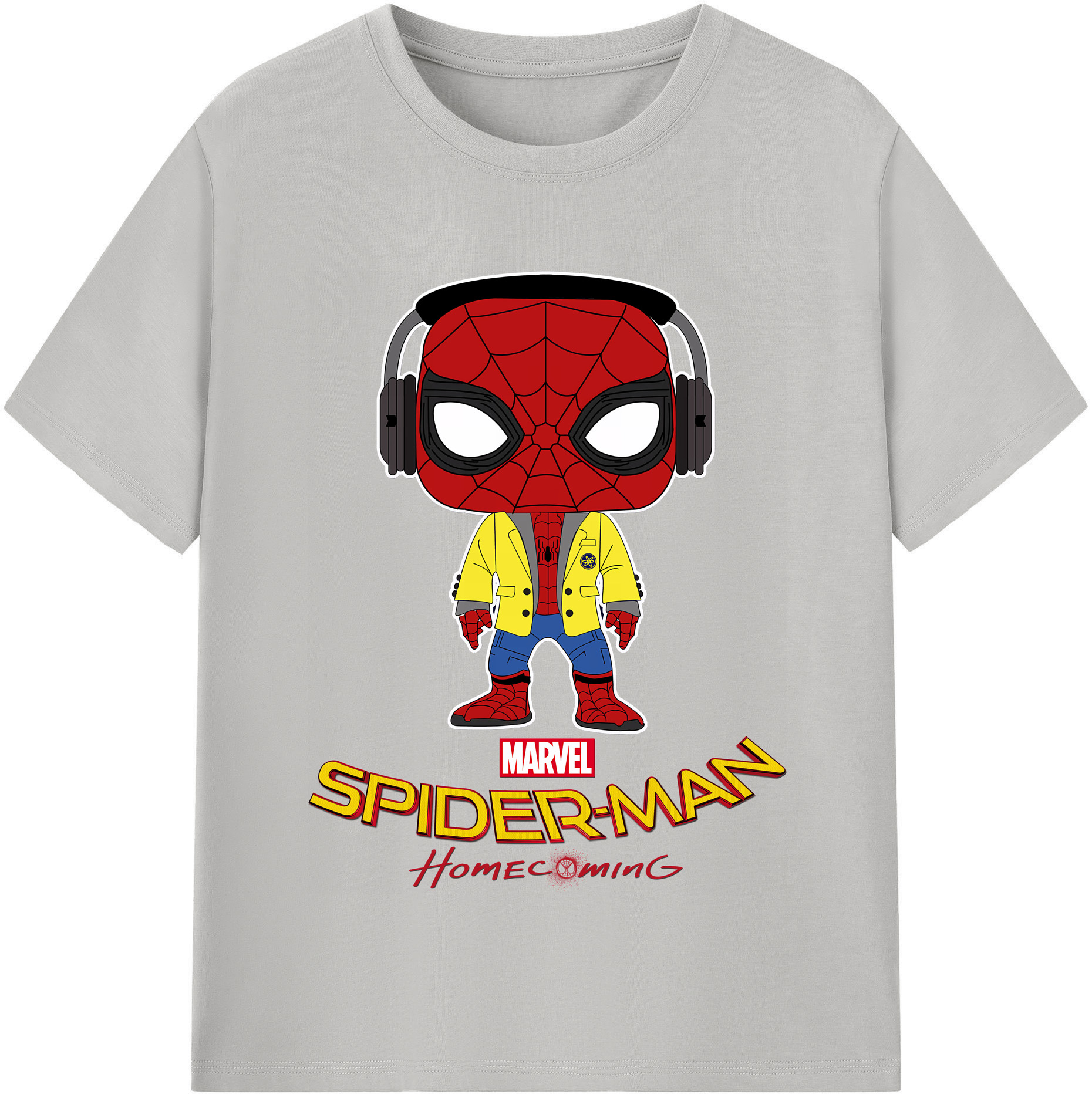 （画像用） Spider Man スパイダーマン 綿100％半袖Tシャツ（フロントプリント）