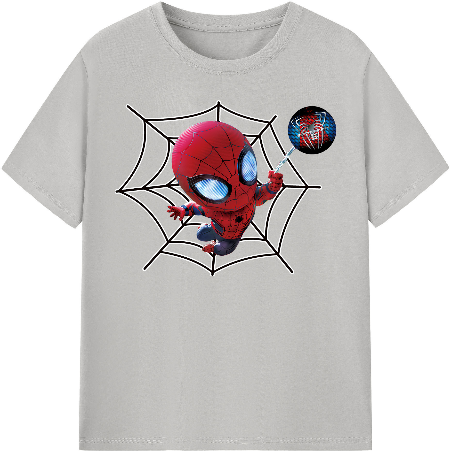 （画像用） Spider Man スパイダーマン 綿100％半袖Tシャツ（フロントプリント）