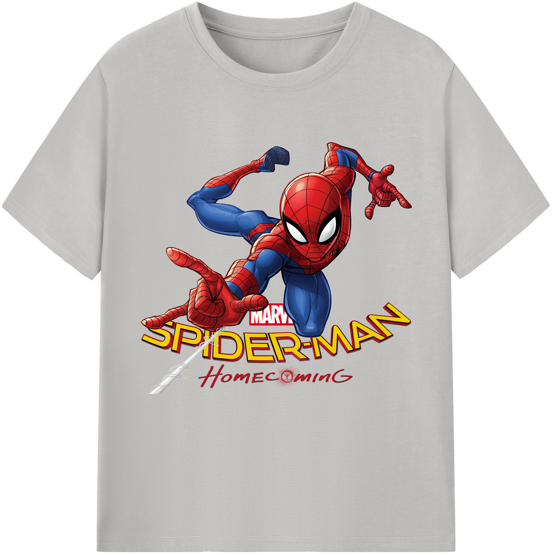 （画像用） Spider Man スパイダーマン 綿100％半袖Tシャツ（フロントプリント）