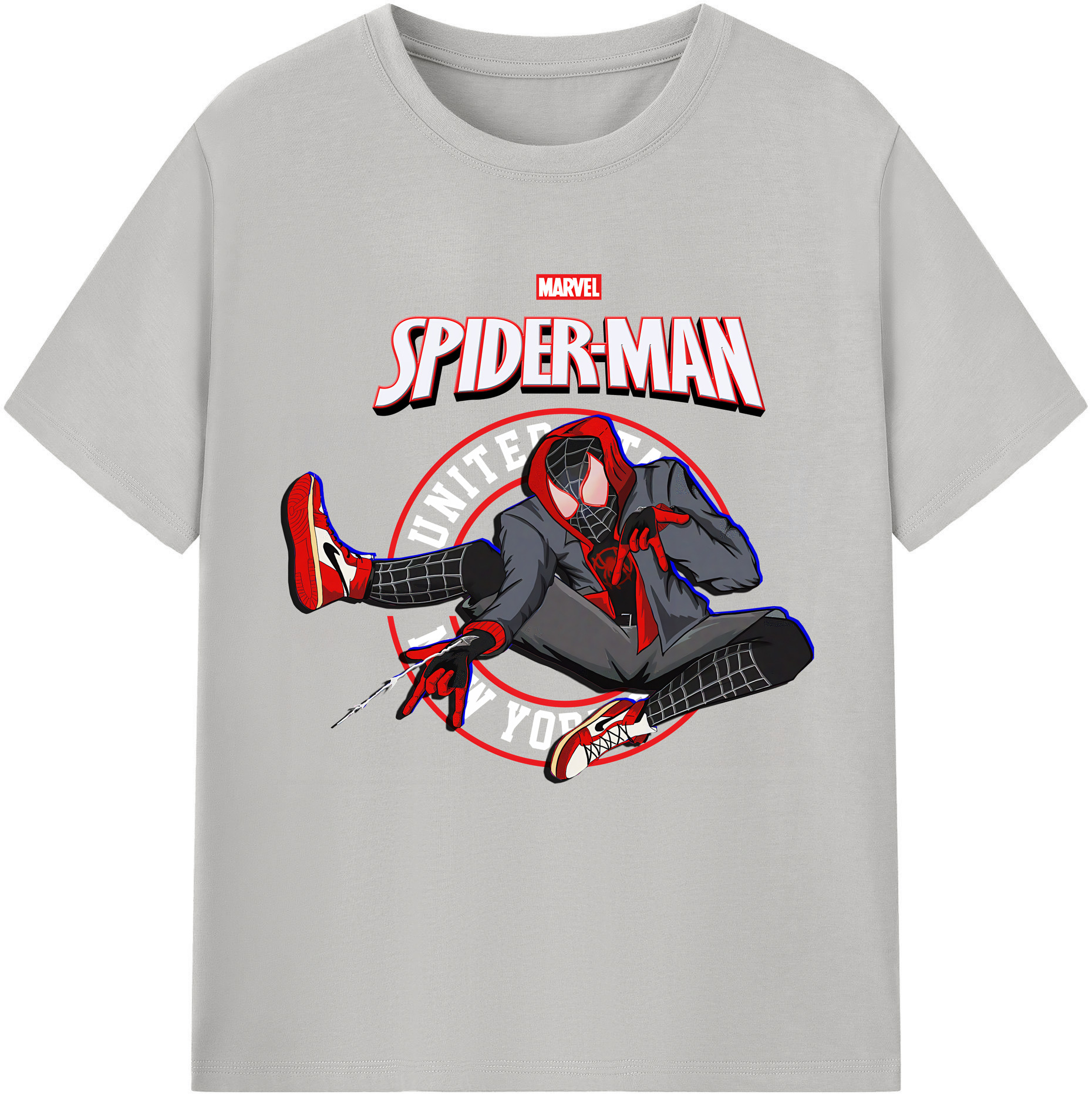 （画像用） Spider Man スパイダーマン 綿100％半袖Tシャツ（フロントプリント）