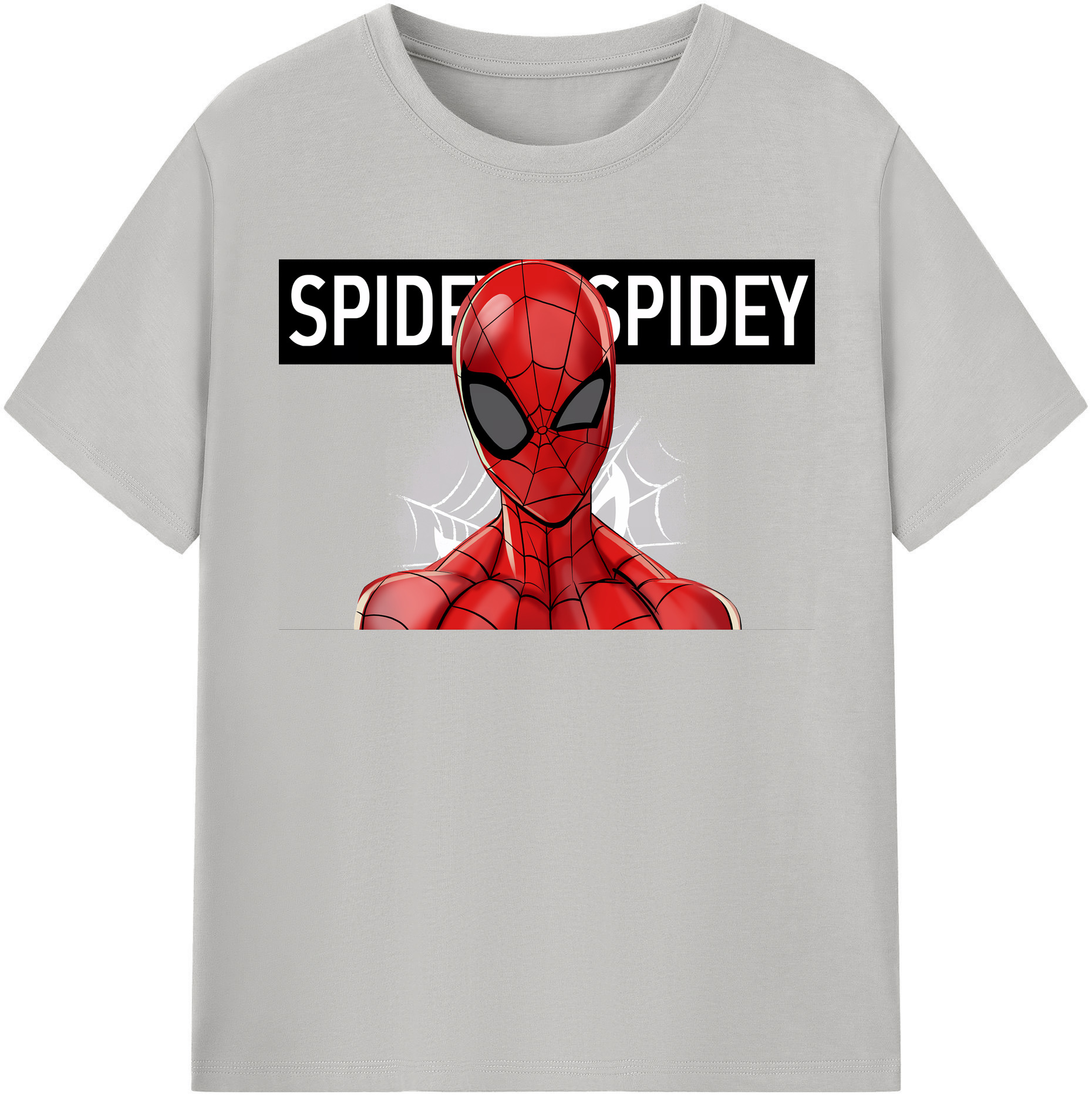 （画像用） Spider Man スパイダーマン 綿100％半袖Tシャツ（フロントプリント）