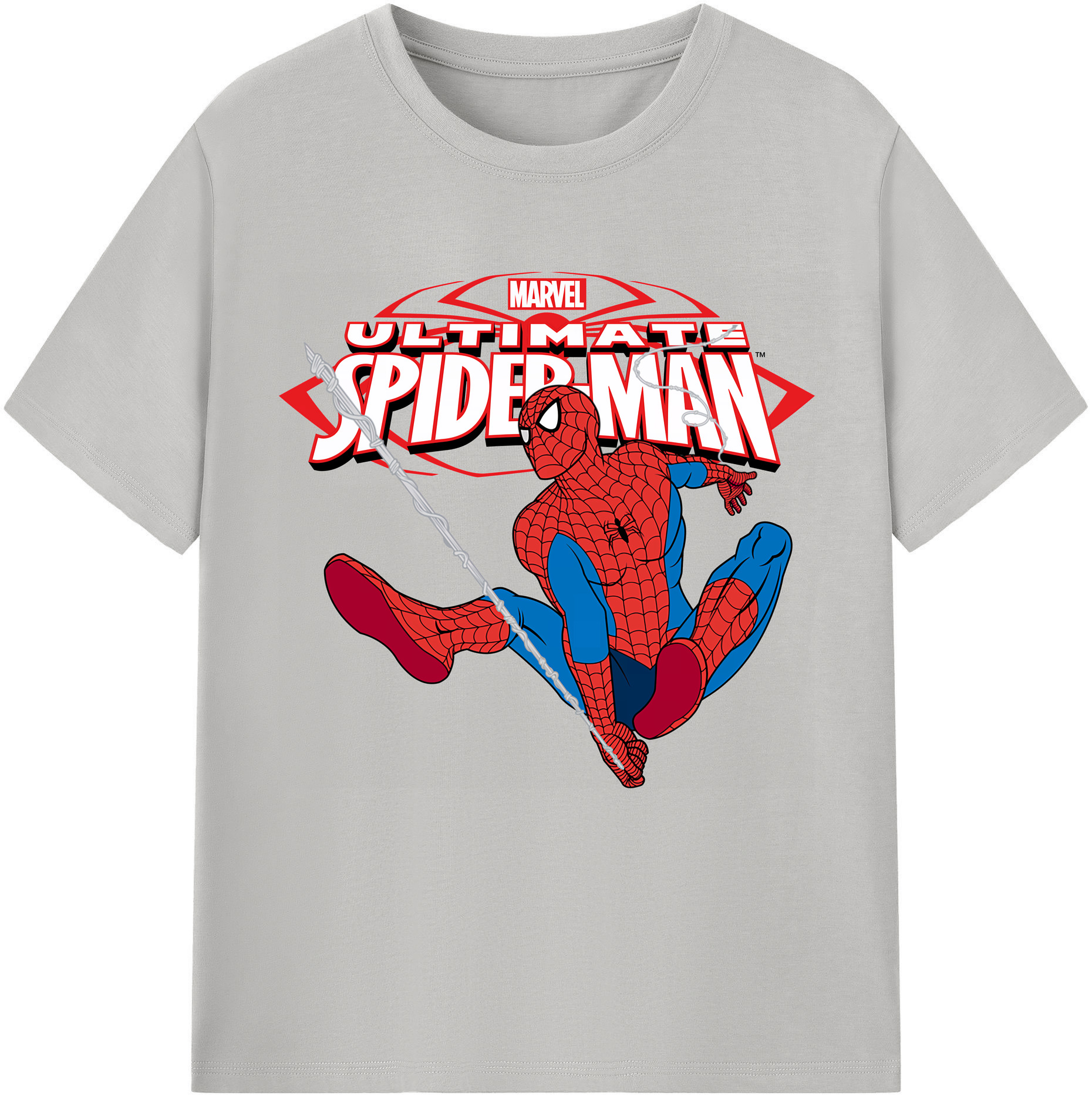 （画像用） Spider Man スパイダーマン 綿100％半袖Tシャツ（フロントプリント）
