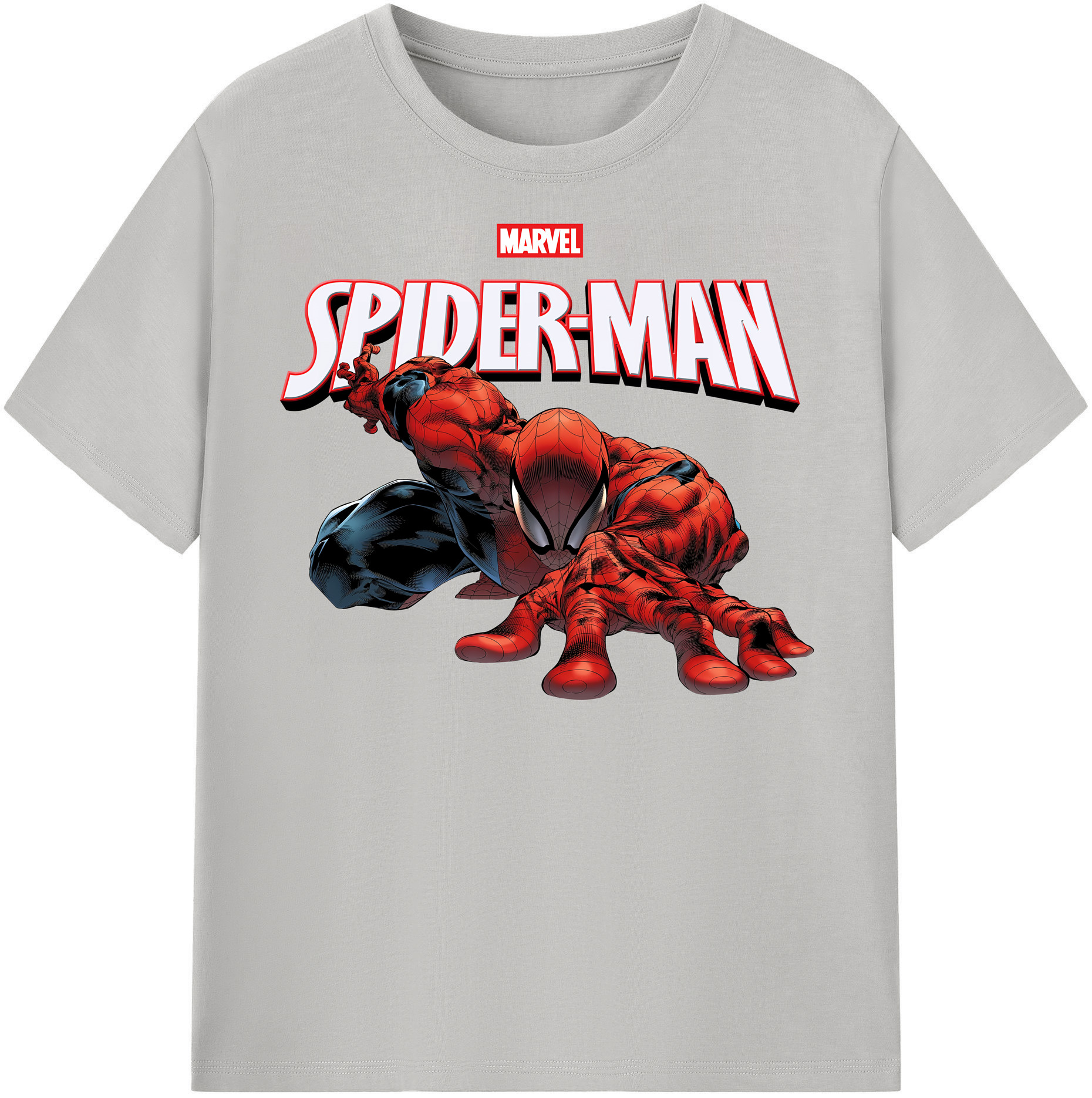 （画像用） Spider Man スパイダーマン 綿100％半袖Tシャツ（フロントプリント）