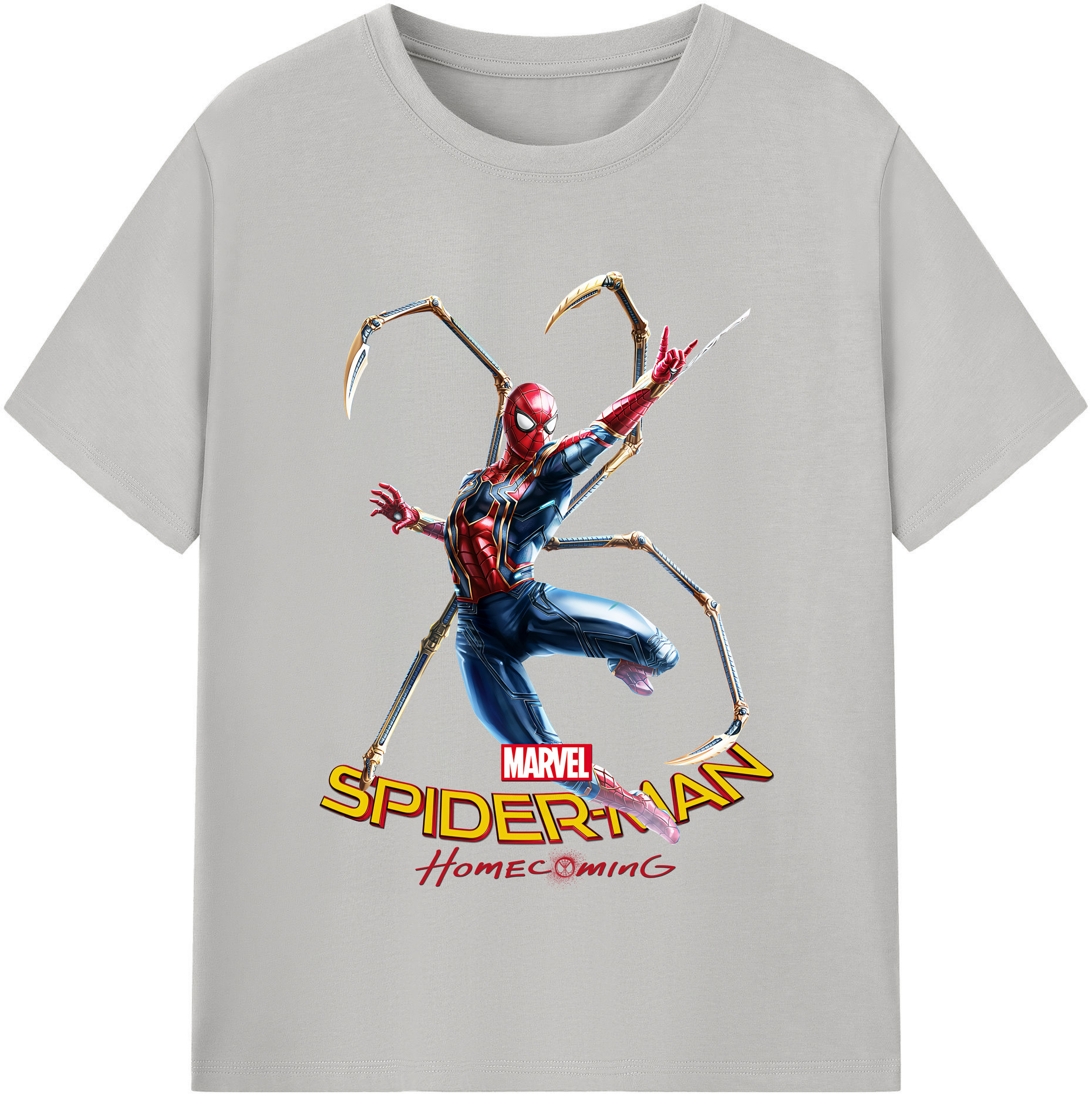 （画像用） Spider Man スパイダーマン 綿100％半袖Tシャツ（フロントプリント）