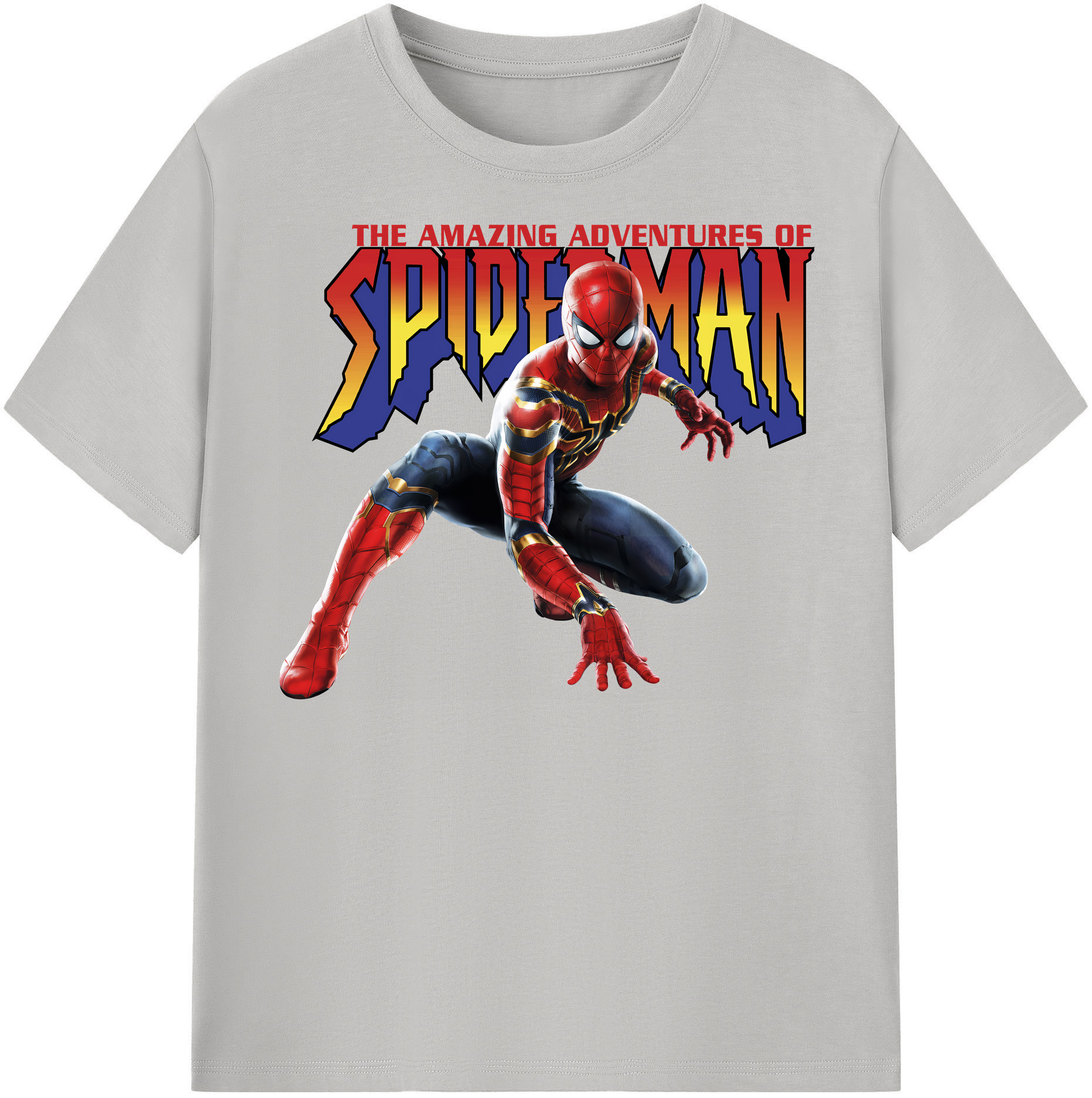 Spider Man スパイダーマン 綿100％半袖Tシャツ（フロントプリント）