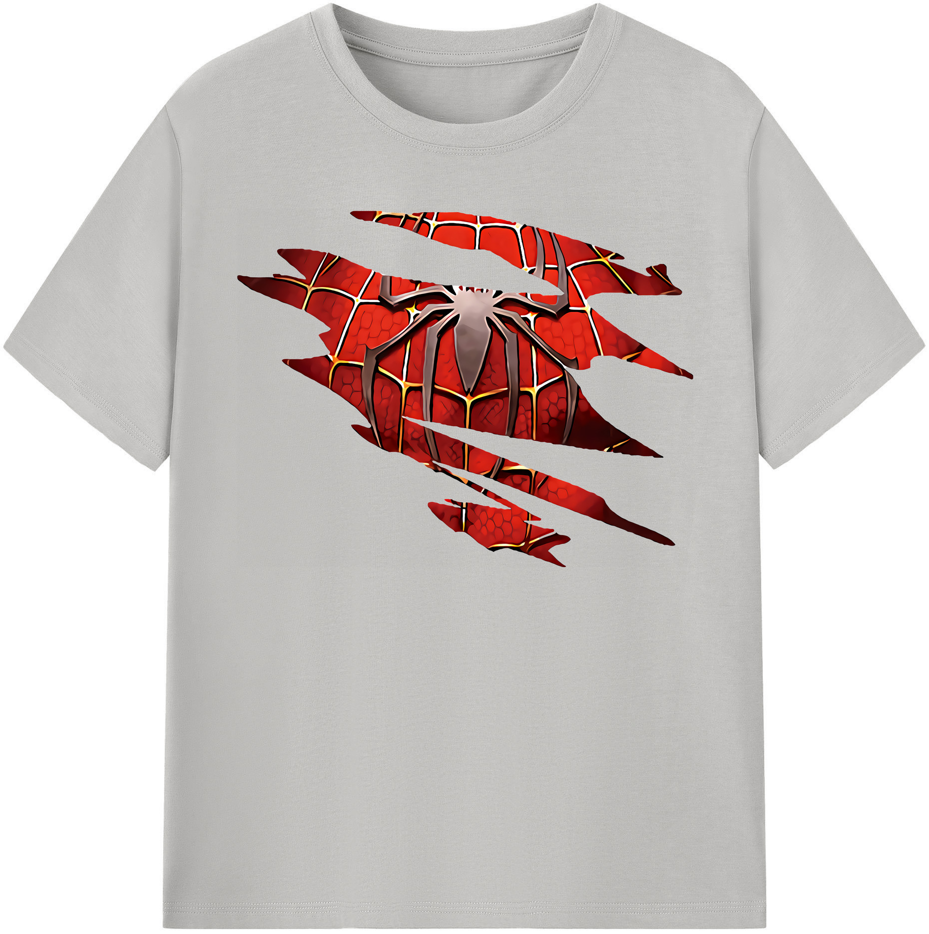 （画像用） Spider Man スパイダーマン 綿100％半袖Tシャツ（フロントプリント）