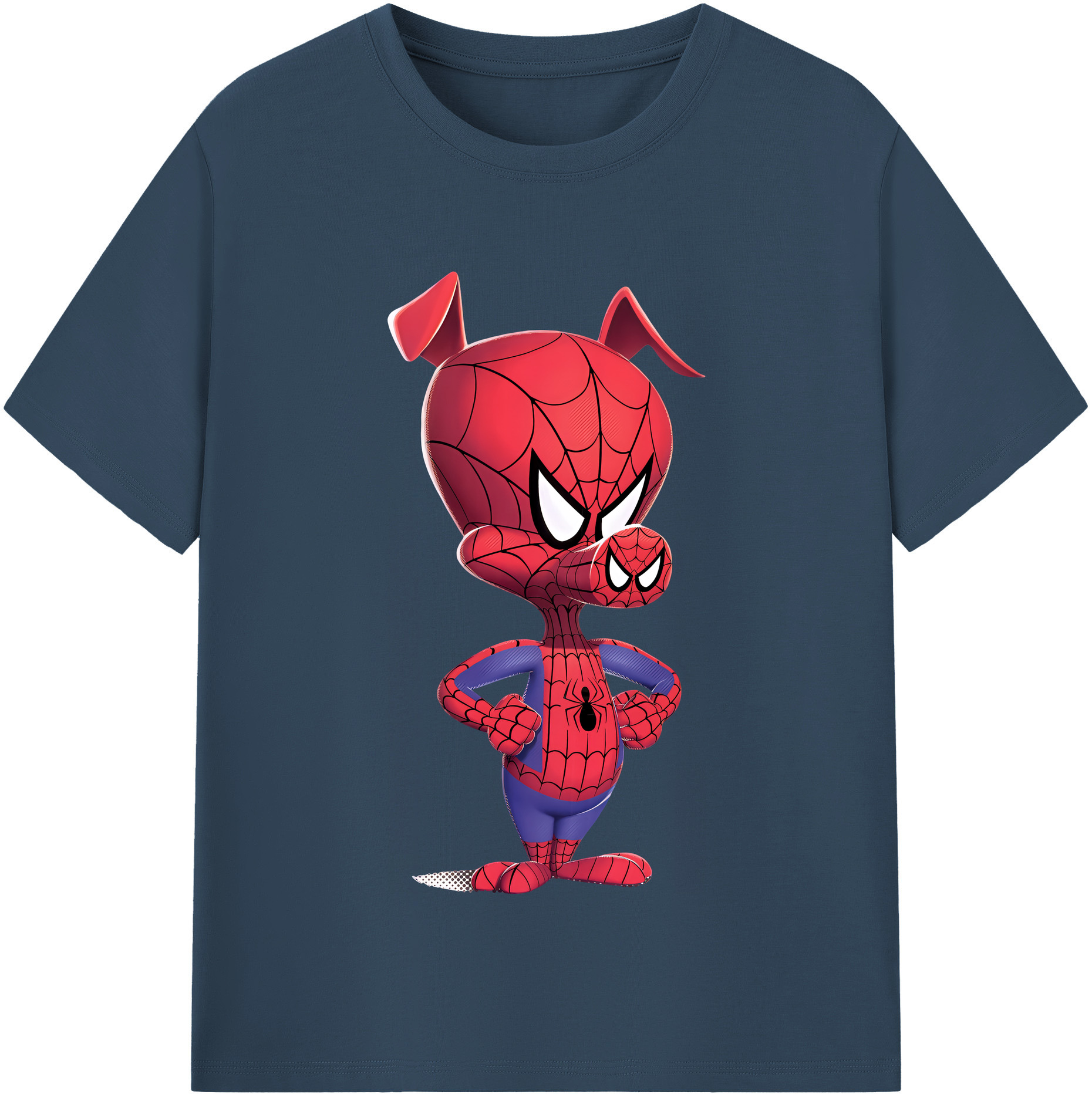 （画像用） Spider Man スパイダーマン 綿100％半袖Tシャツ（フロントプリント）