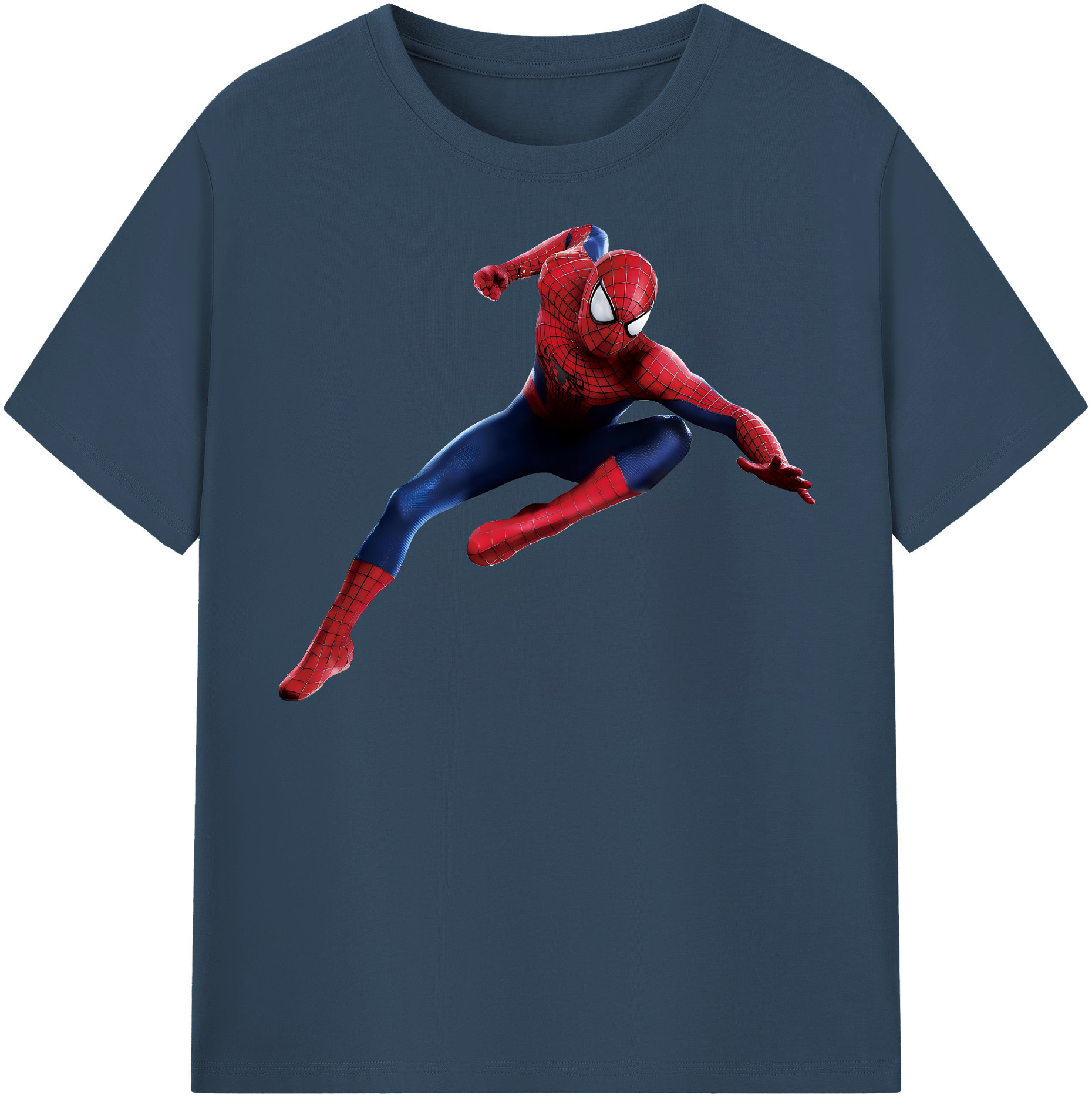 （画像用） Spider Man スパイダーマン 綿100％半袖Tシャツ（フロントプリント）