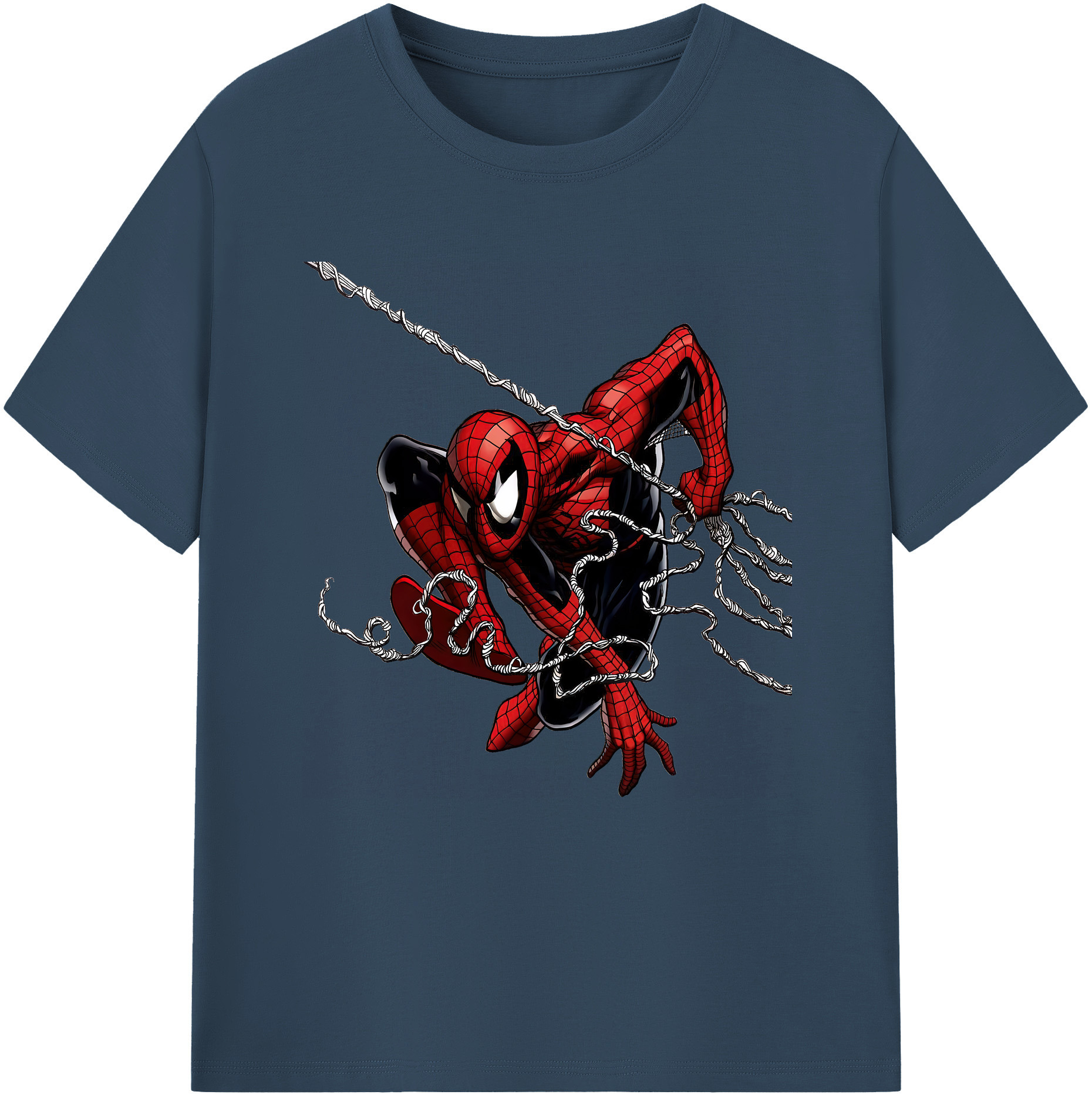 （画像用） Spider Man スパイダーマン 綿100％半袖Tシャツ（フロントプリント）