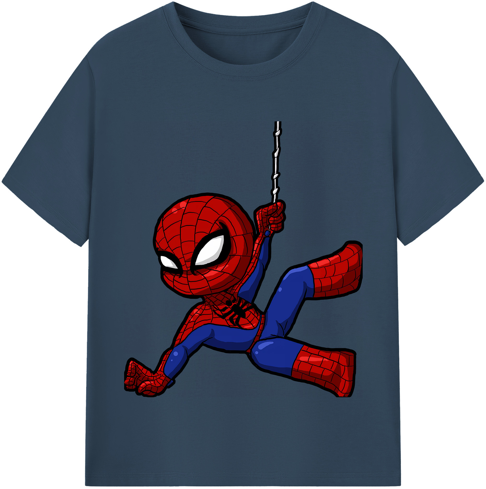 （画像用） Spider Man スパイダーマン 綿100％半袖Tシャツ（フロントプリント）