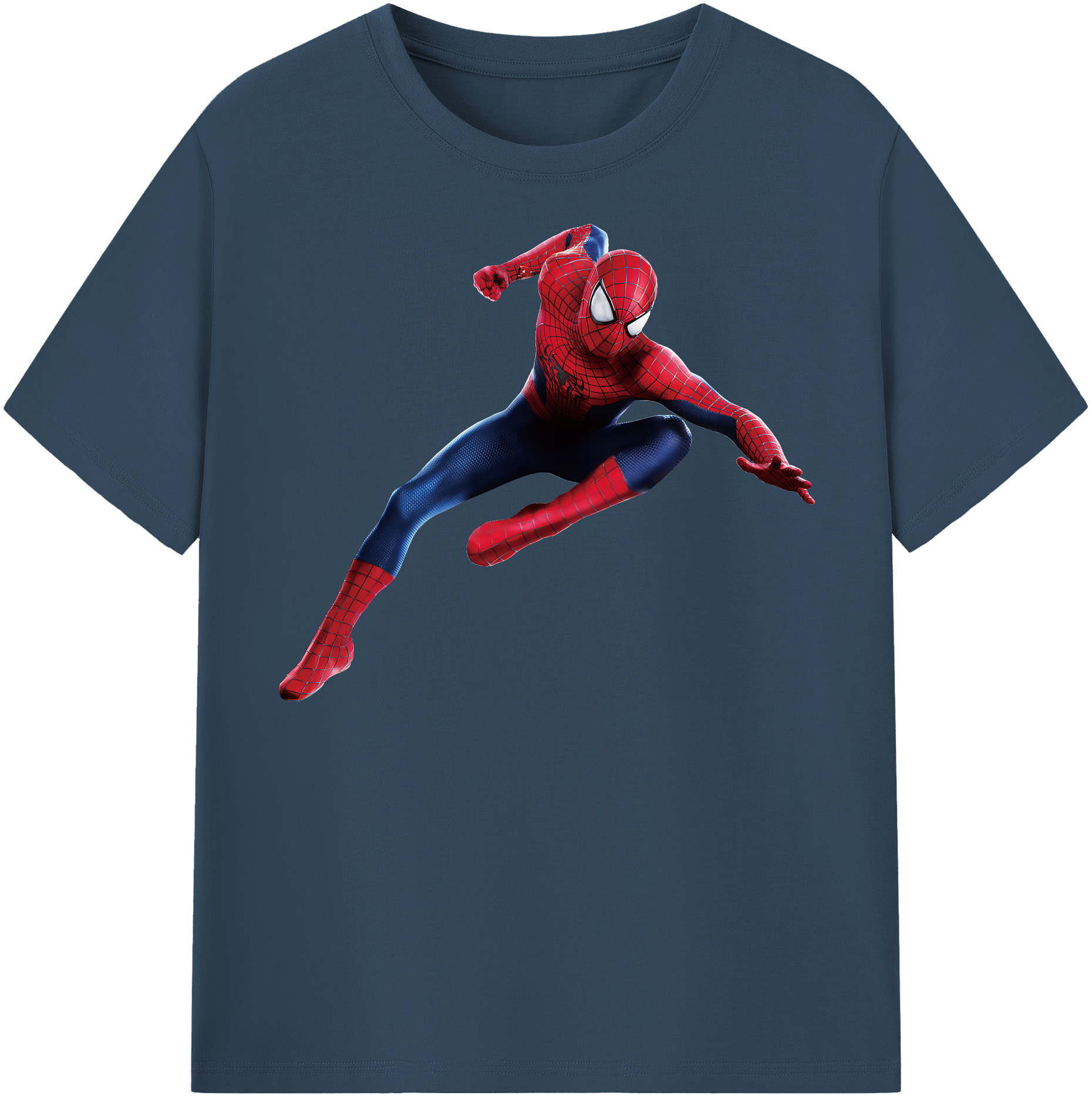 （画像用） Spider Man スパイダーマン 綿100％半袖Tシャツ（フロントプリント）