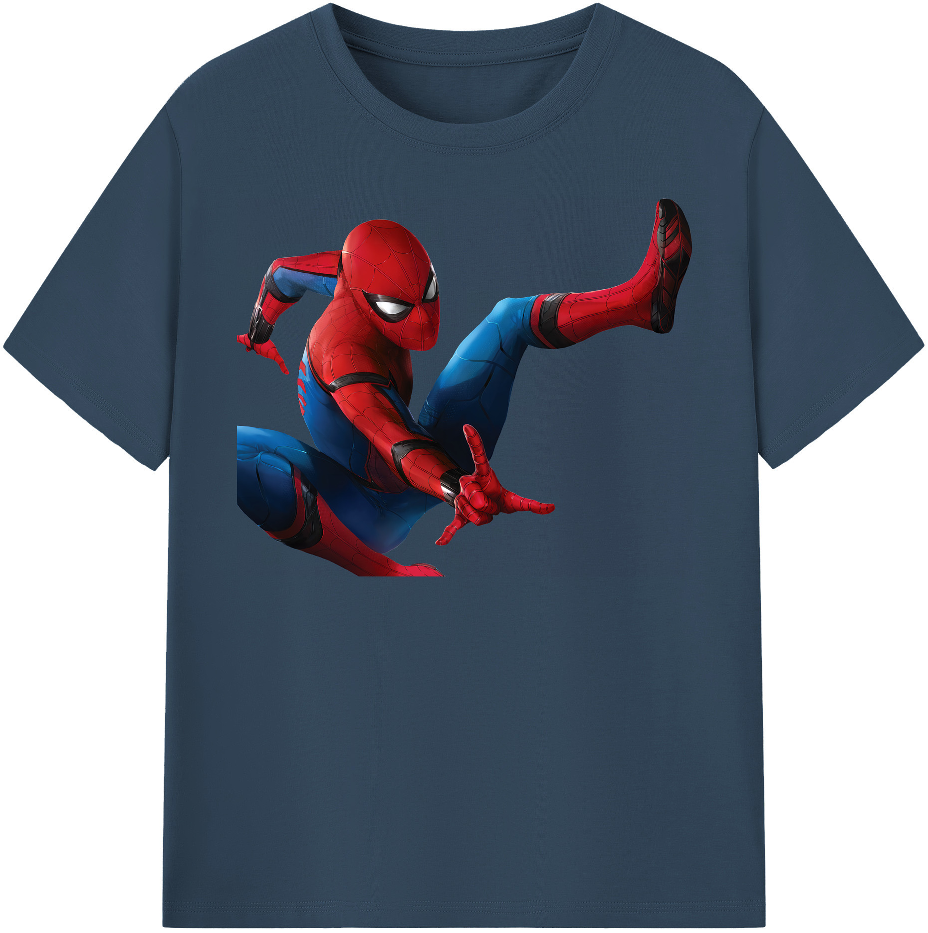 （画像用） Spider Man スパイダーマン 綿100％半袖Tシャツ（フロントプリント）