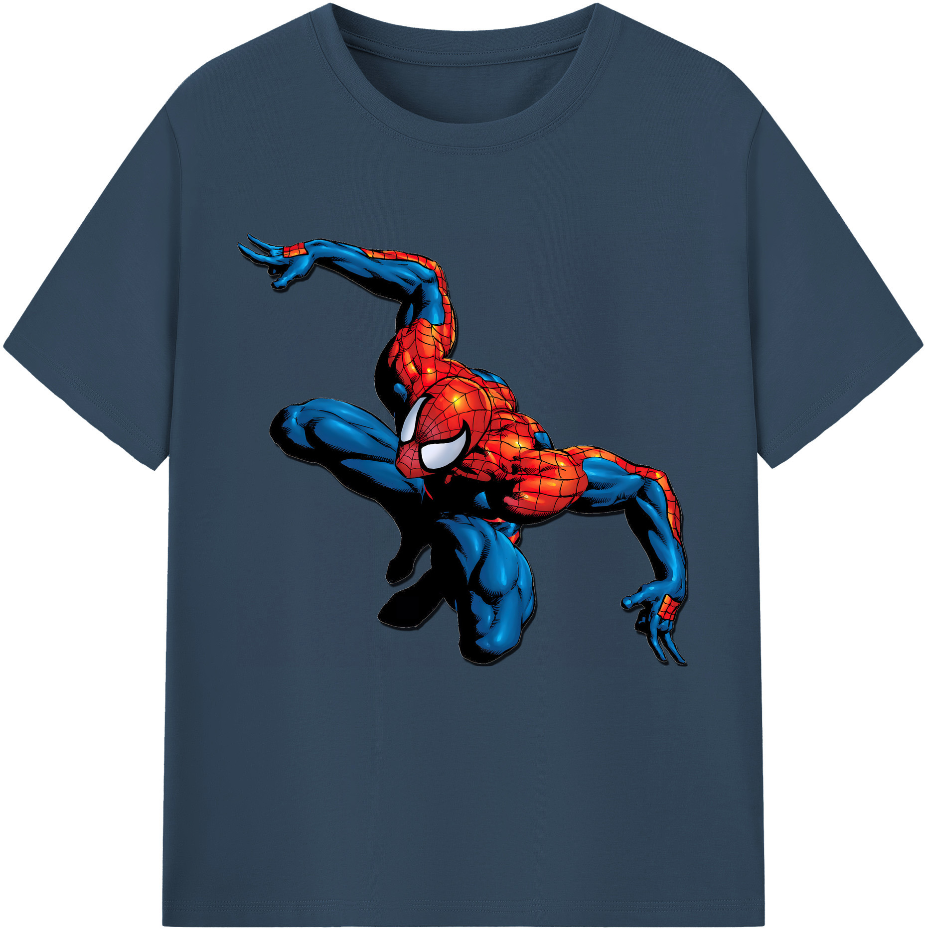 （画像用） Spider Man スパイダーマン 綿100％半袖Tシャツ（フロントプリント）