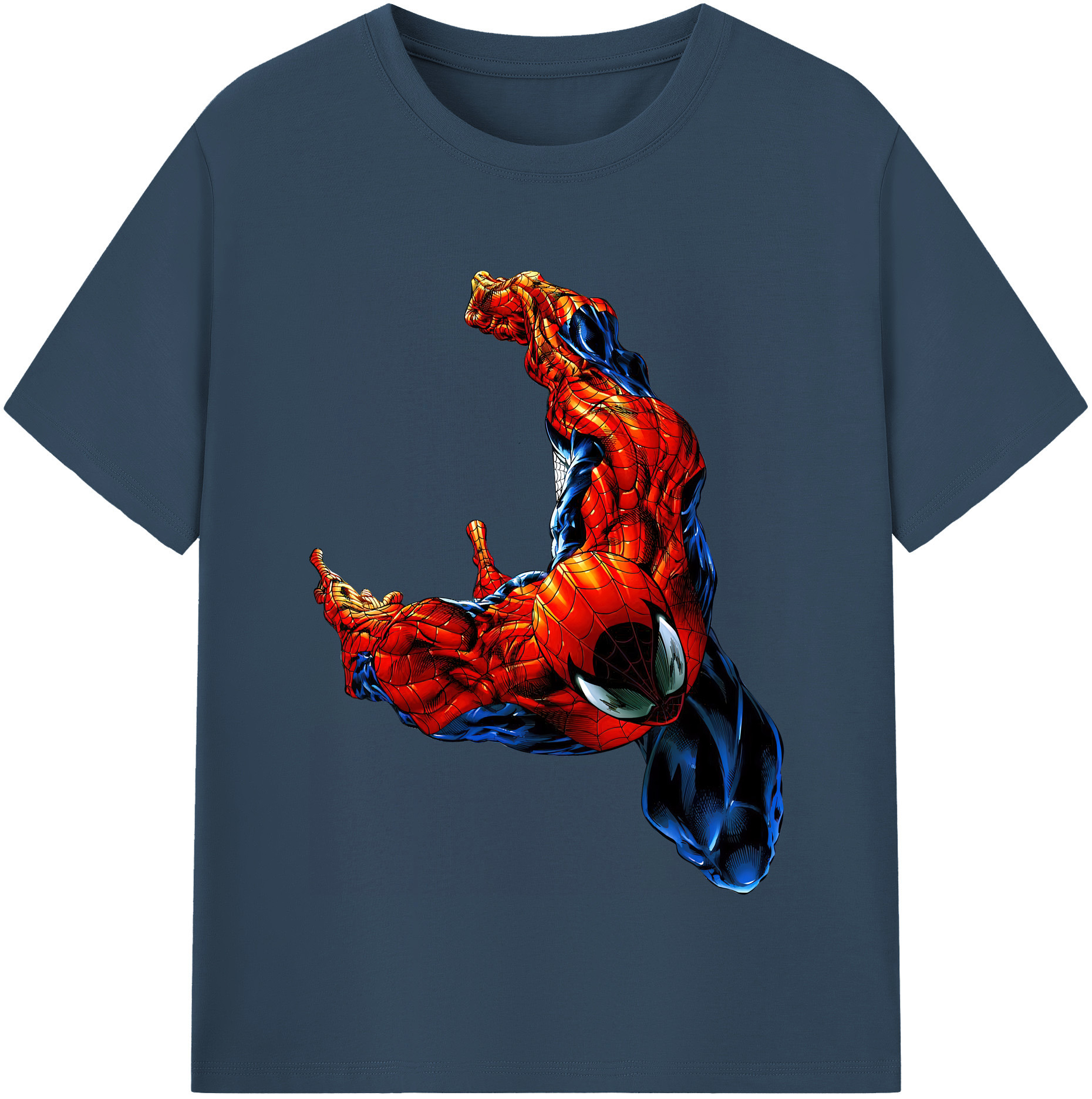 （画像用） Spider Man スパイダーマン 綿100％半袖Tシャツ（フロントプリント）