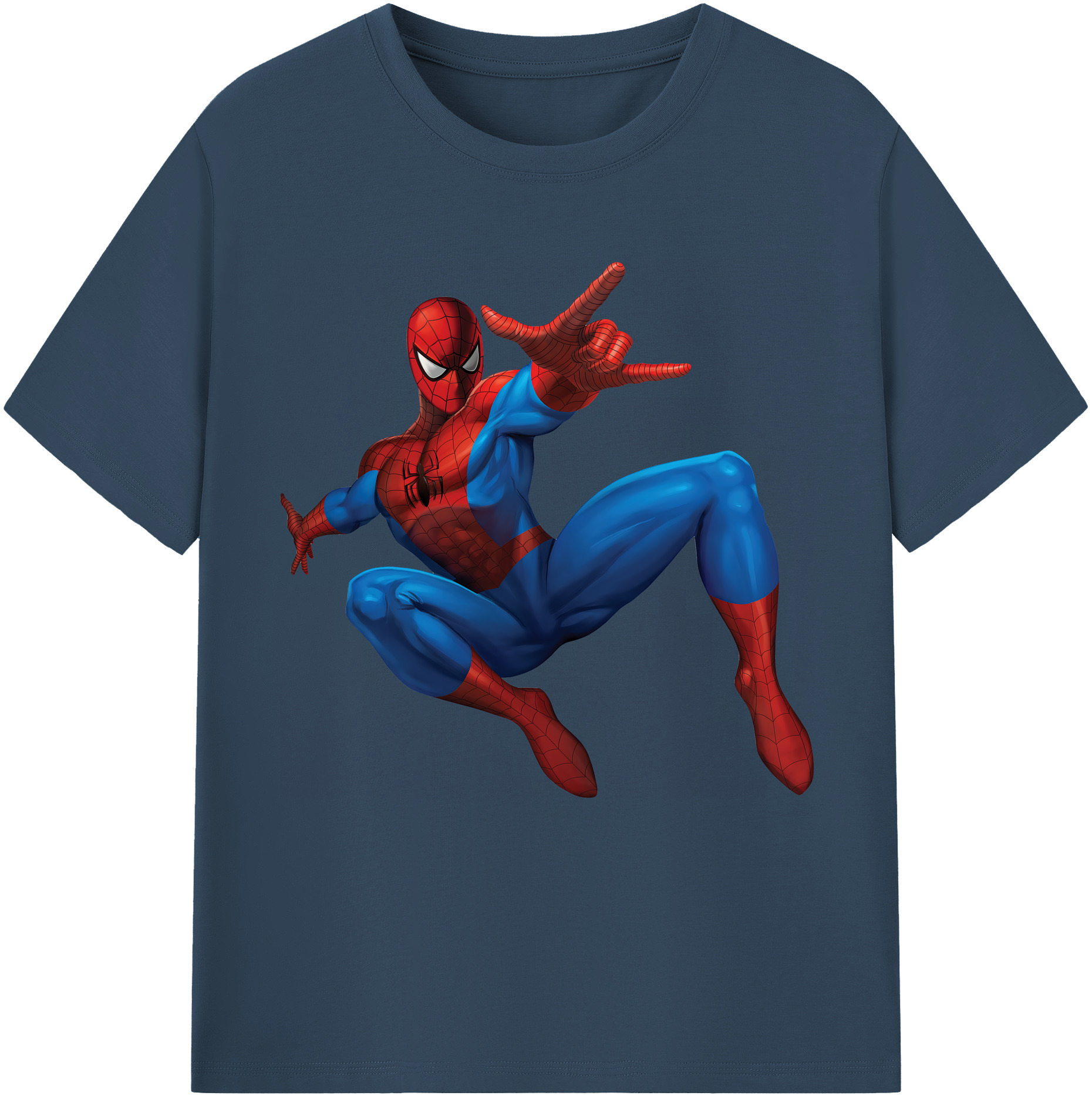 （画像用） Spider Man スパイダーマン 綿100％半袖Tシャツ（フロントプリント）