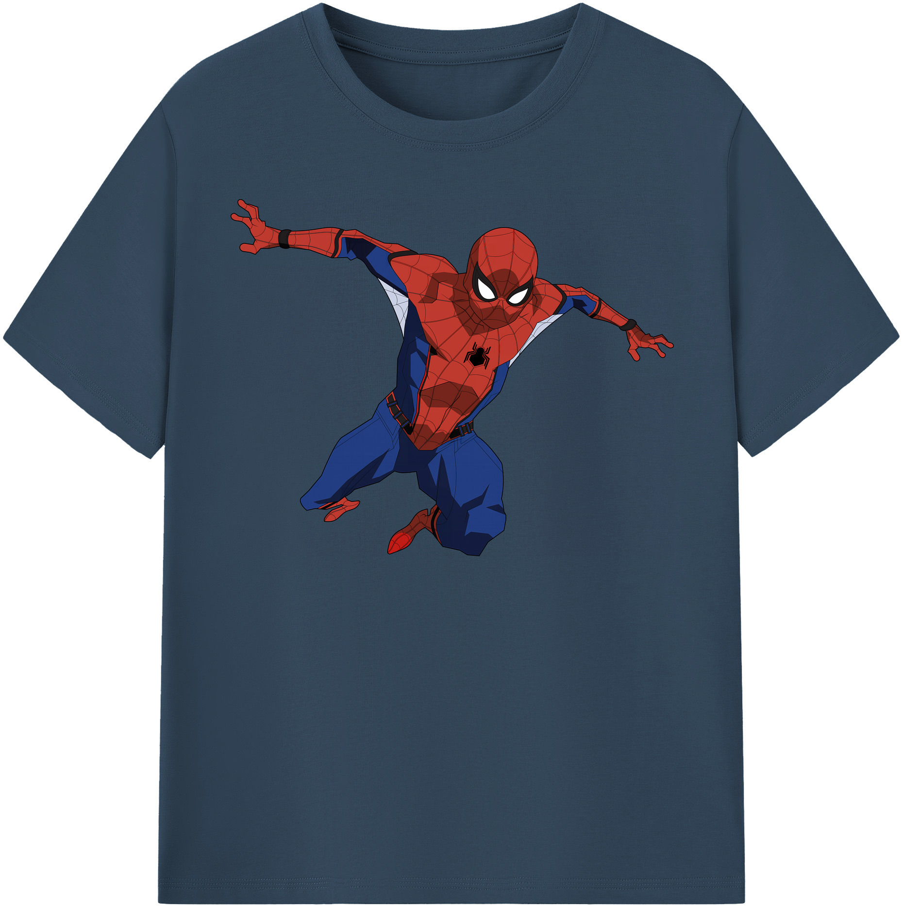 （画像用） Spider Man スパイダーマン 綿100％半袖Tシャツ（フロントプリント）