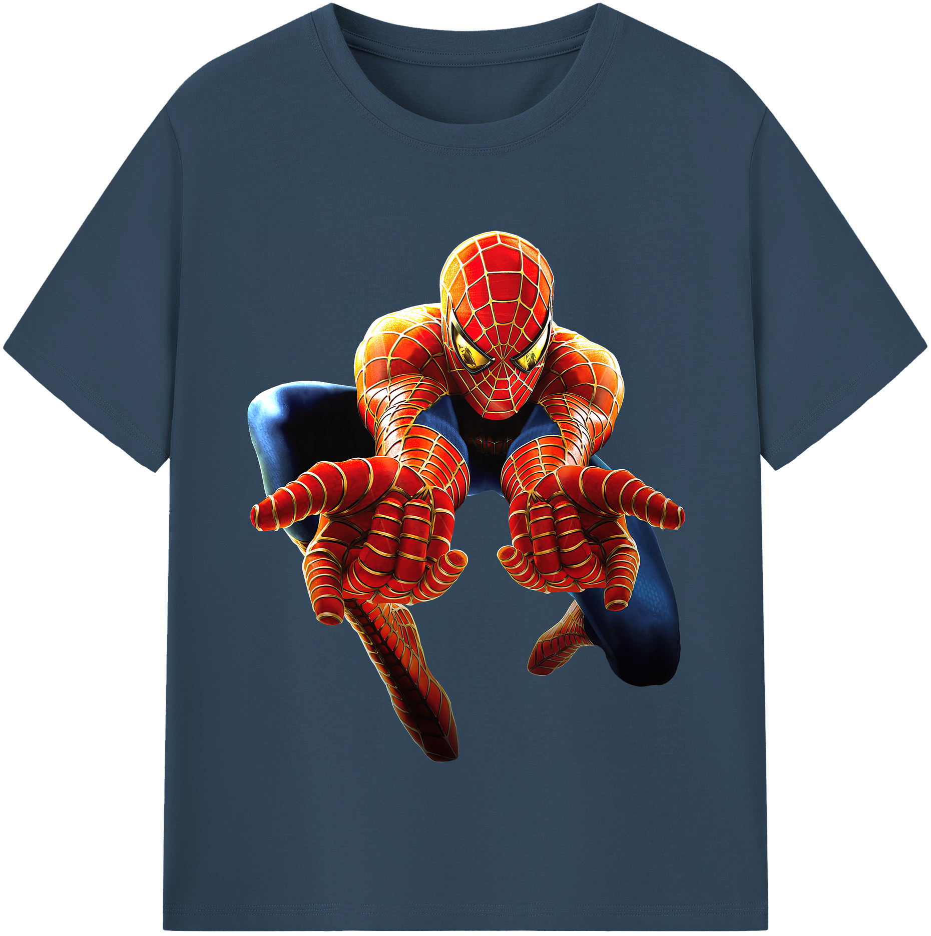 （画像用） Spider Man スパイダーマン 綿100％半袖Tシャツ（フロントプリント）