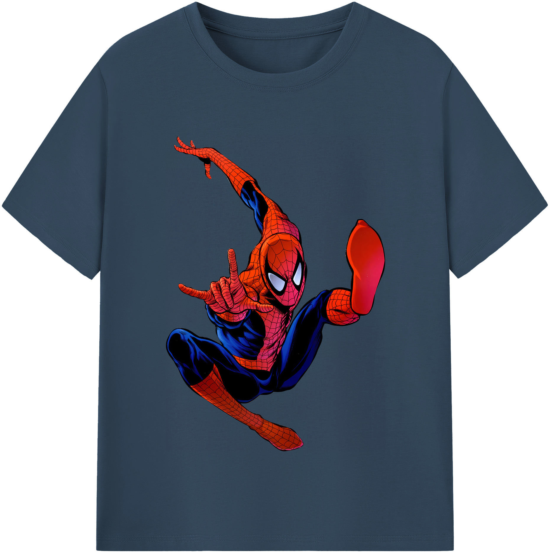 （画像用） Spider Man スパイダーマン 綿100％半袖Tシャツ（フロントプリント）