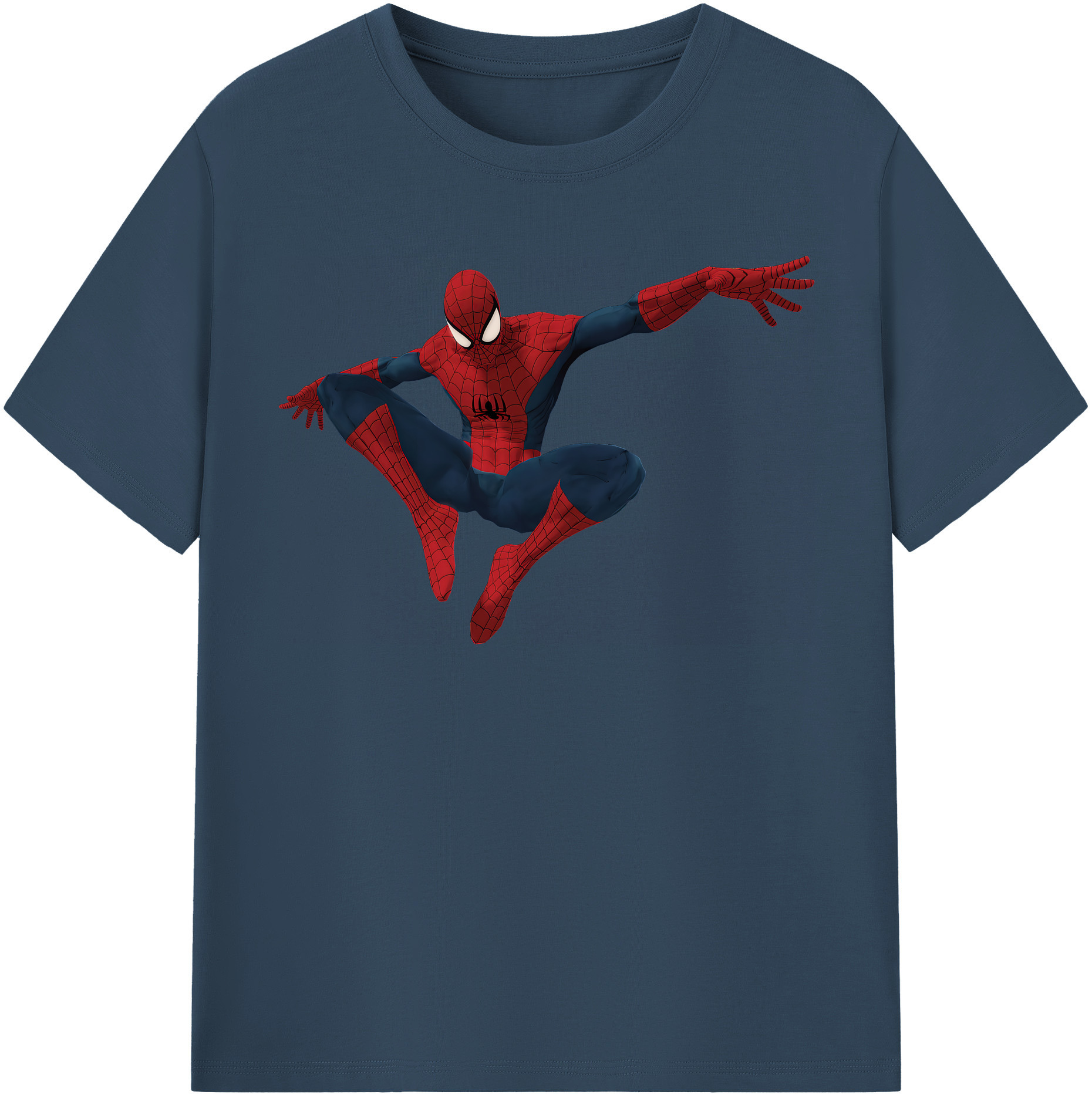 （画像用） Spider Man スパイダーマン 綿100％半袖Tシャツ（フロントプリント）
