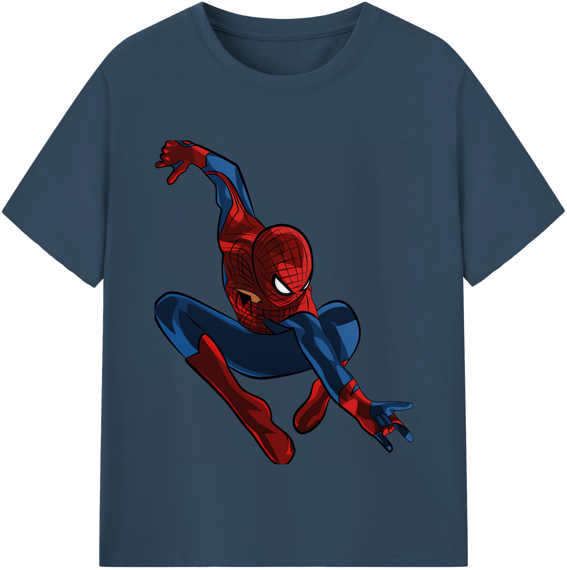（画像用） Spider Man スパイダーマン 綿100％半袖Tシャツ（フロントプリント）