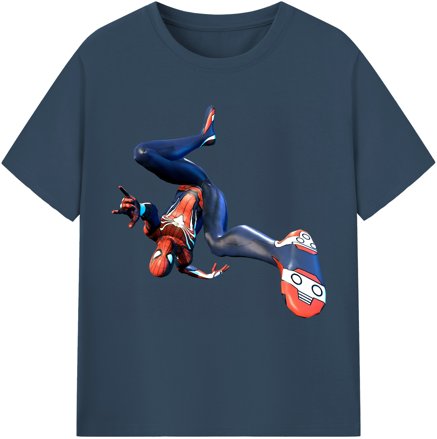 （画像用） Spider Man スパイダーマン 綿100％半袖Tシャツ（フロントプリント）