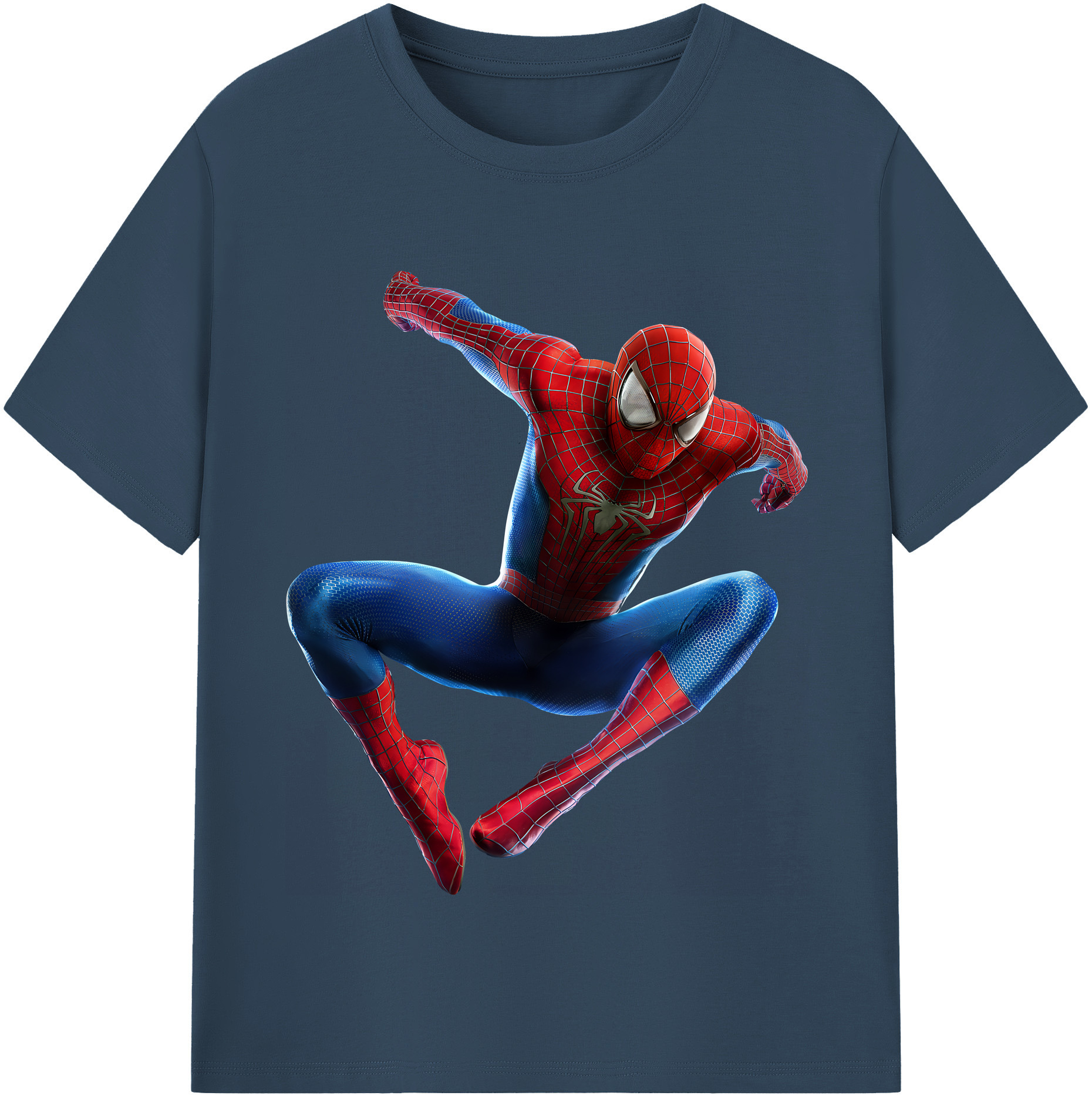 （画像用） Spider Man スパイダーマン 綿100％半袖Tシャツ（フロントプリント）