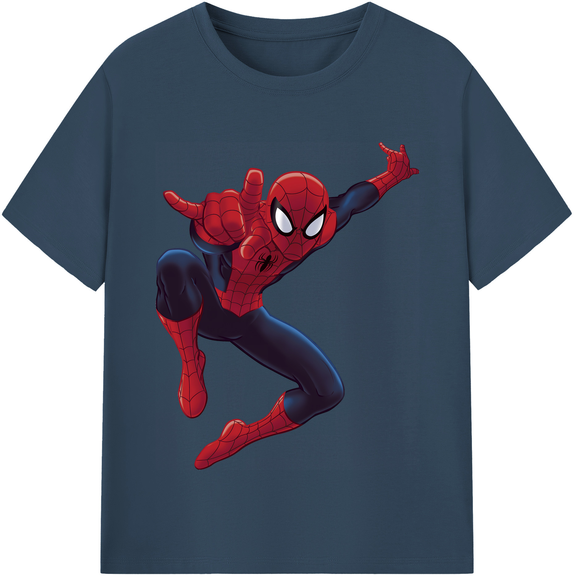 （画像用） Spider Man スパイダーマン 綿100％半袖Tシャツ（フロントプリント）