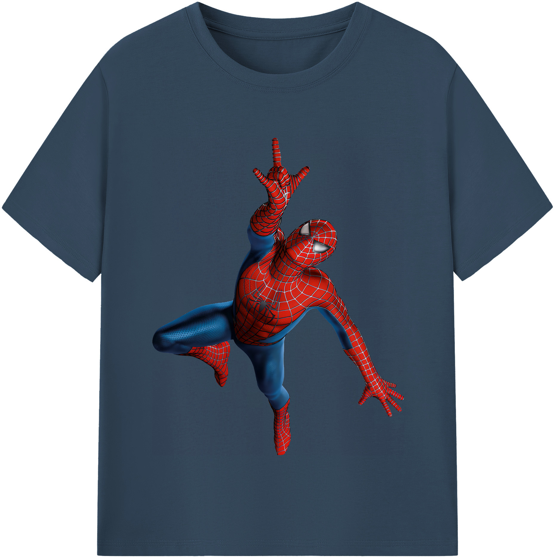 （画像用） Spider Man スパイダーマン 綿100％半袖Tシャツ（フロントプリント）