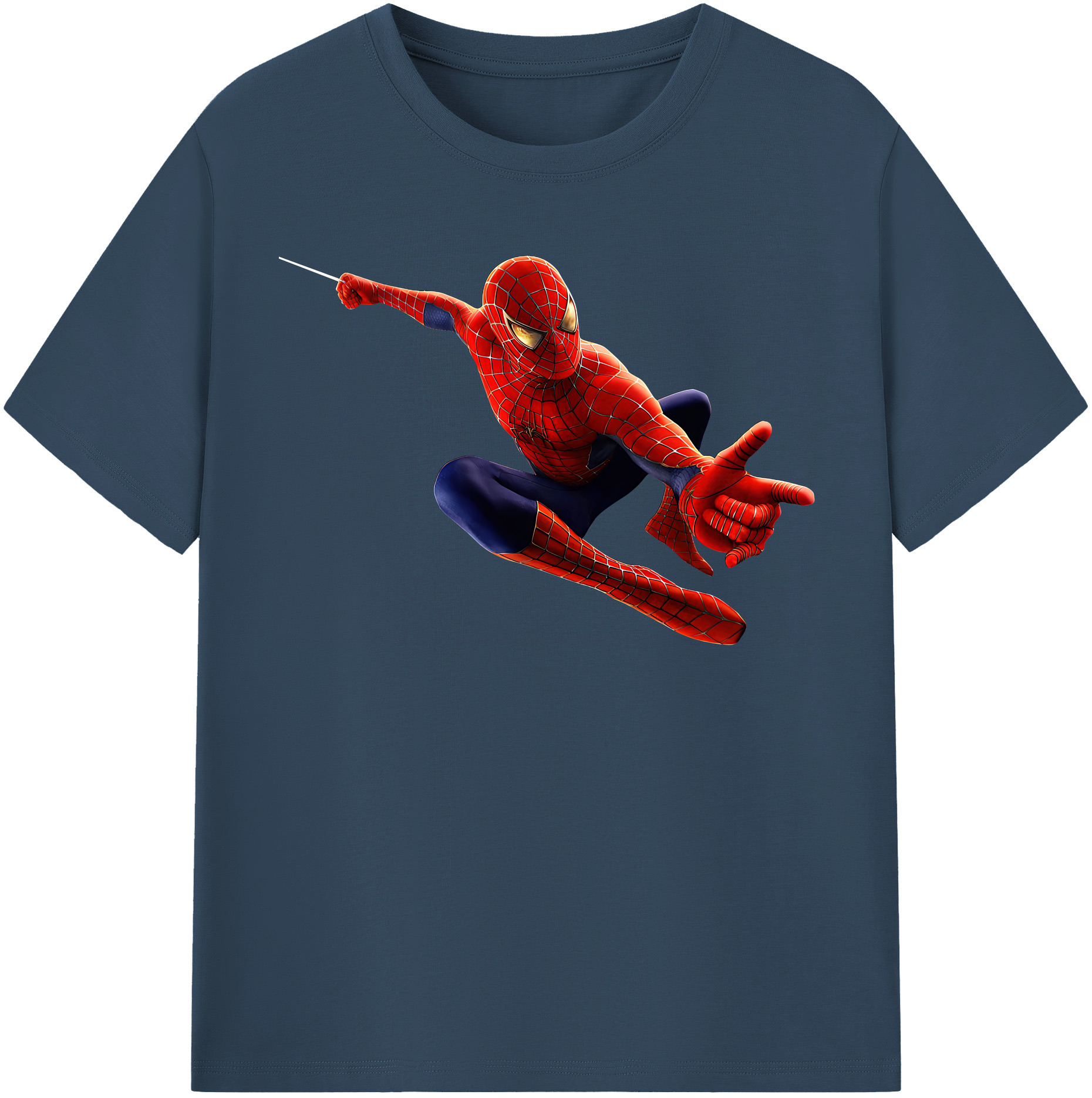 （画像用） Spider Man スパイダーマン 綿100％半袖Tシャツ（フロントプリント）