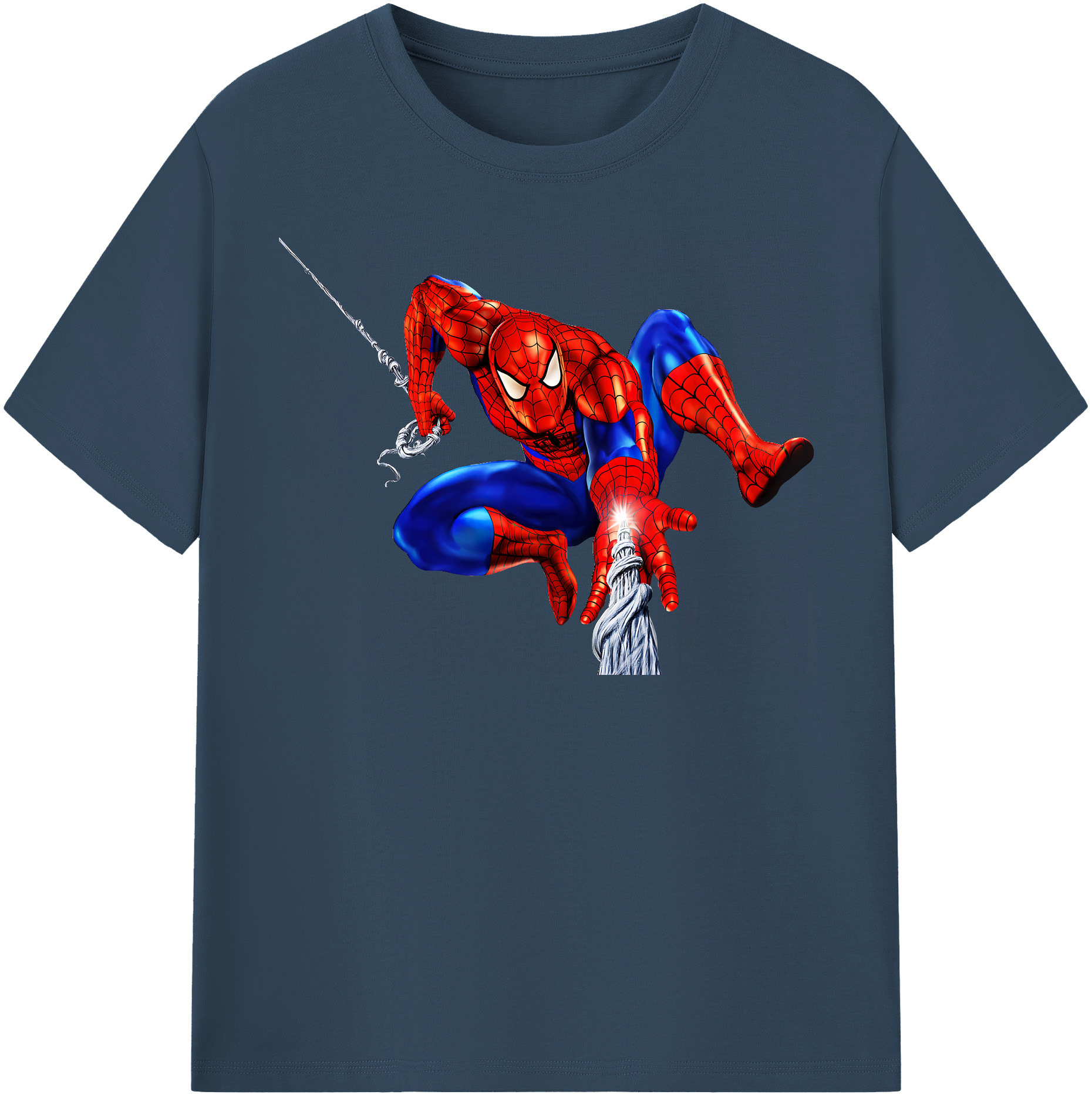 （画像用） Spider Man スパイダーマン 綿100％半袖Tシャツ（フロントプリント）