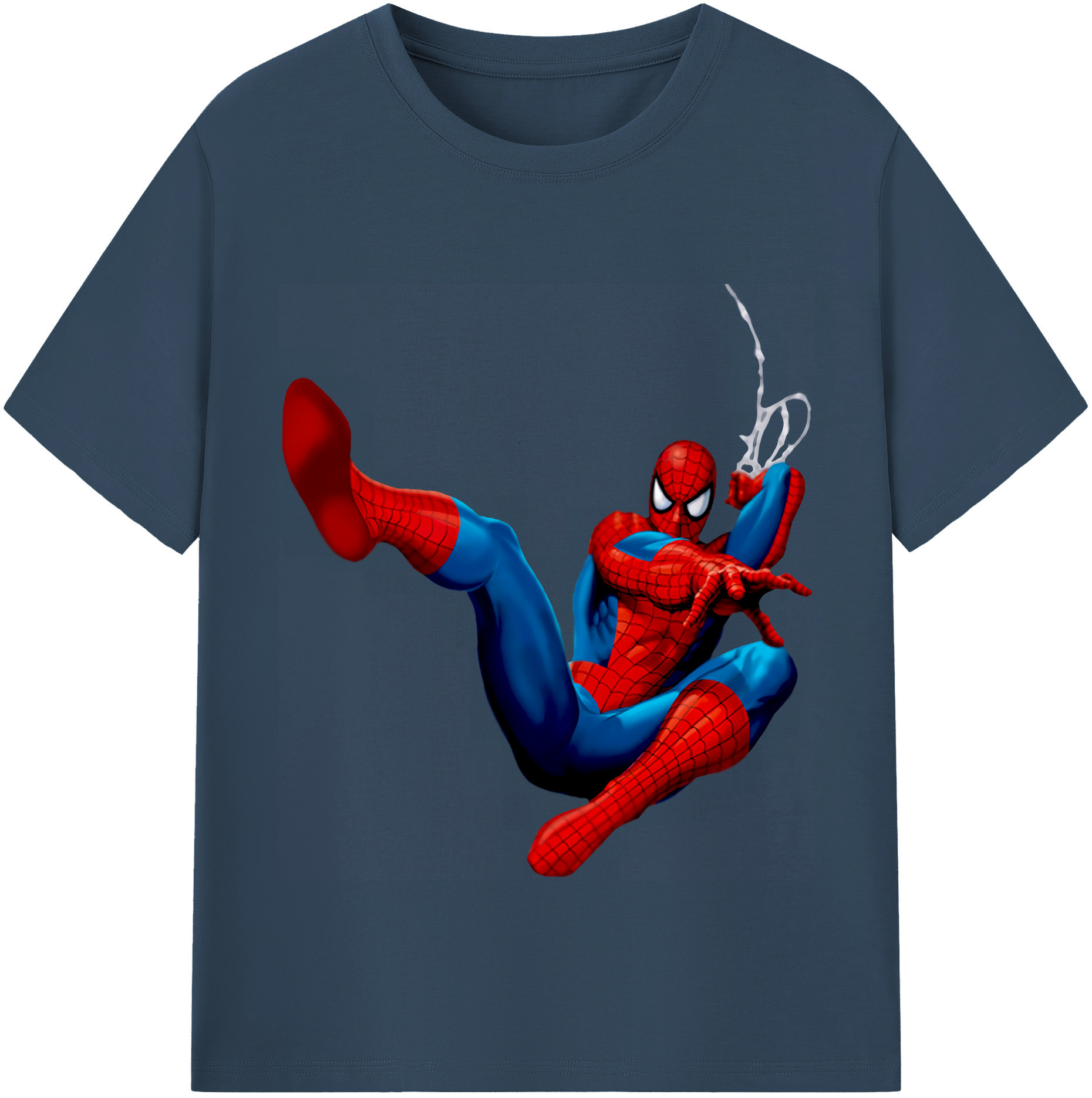 （画像用） Spider Man スパイダーマン 綿100％半袖Tシャツ（フロントプリント）