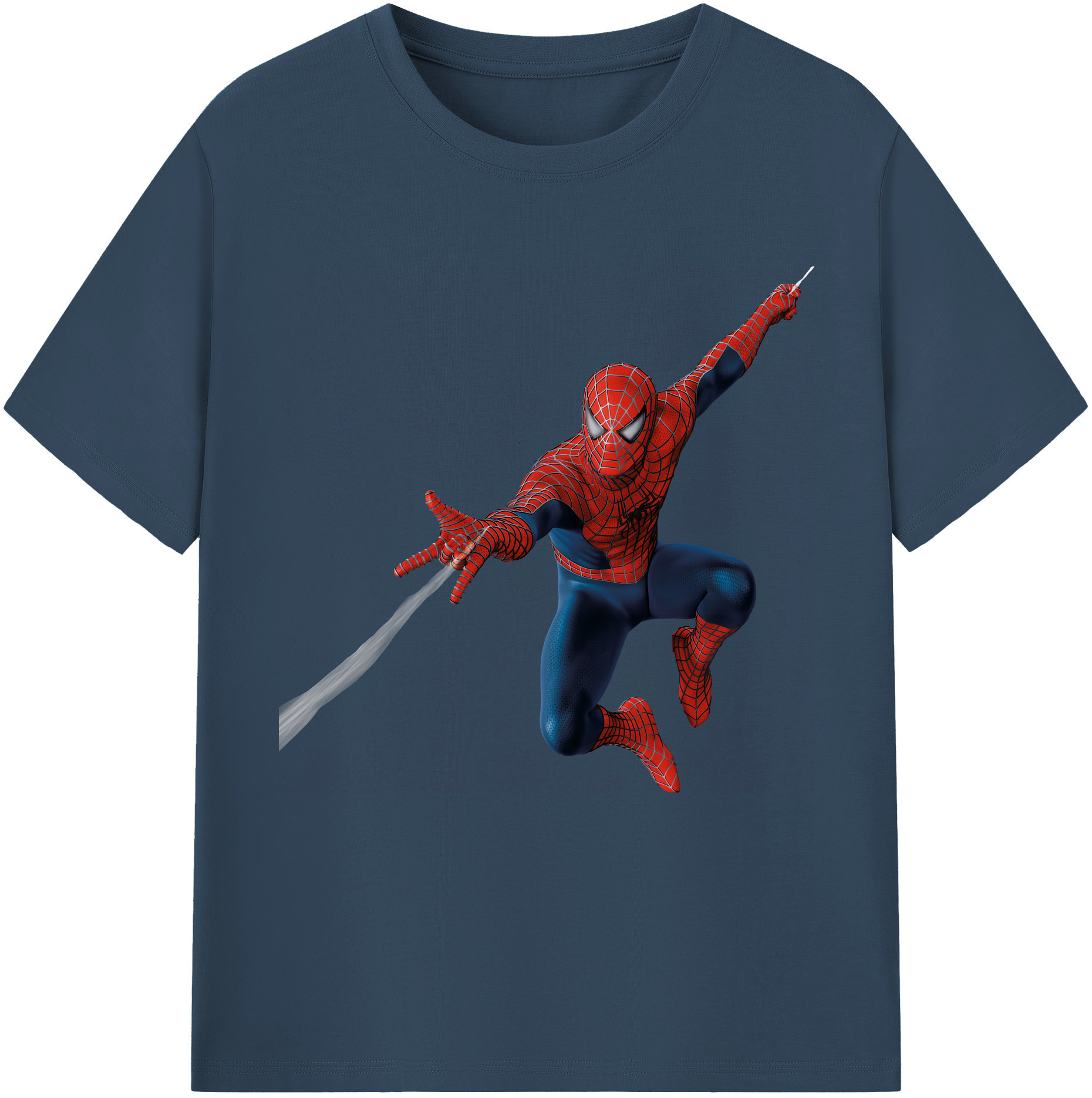 （画像用） Spider Man スパイダーマン 綿100％半袖Tシャツ（フロントプリント）