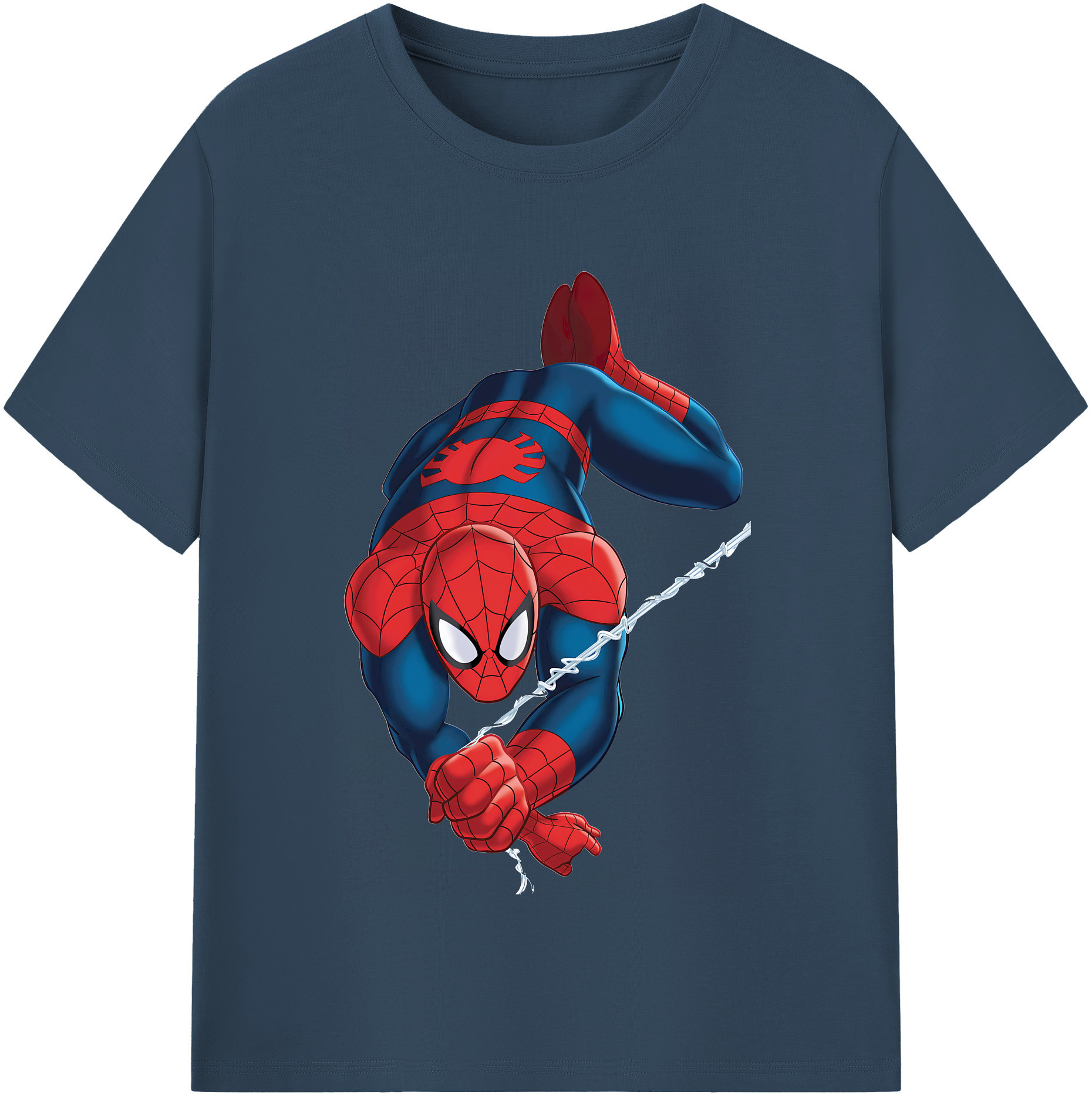 （画像用） Spider Man スパイダーマン 綿100％半袖Tシャツ（フロントプリント）