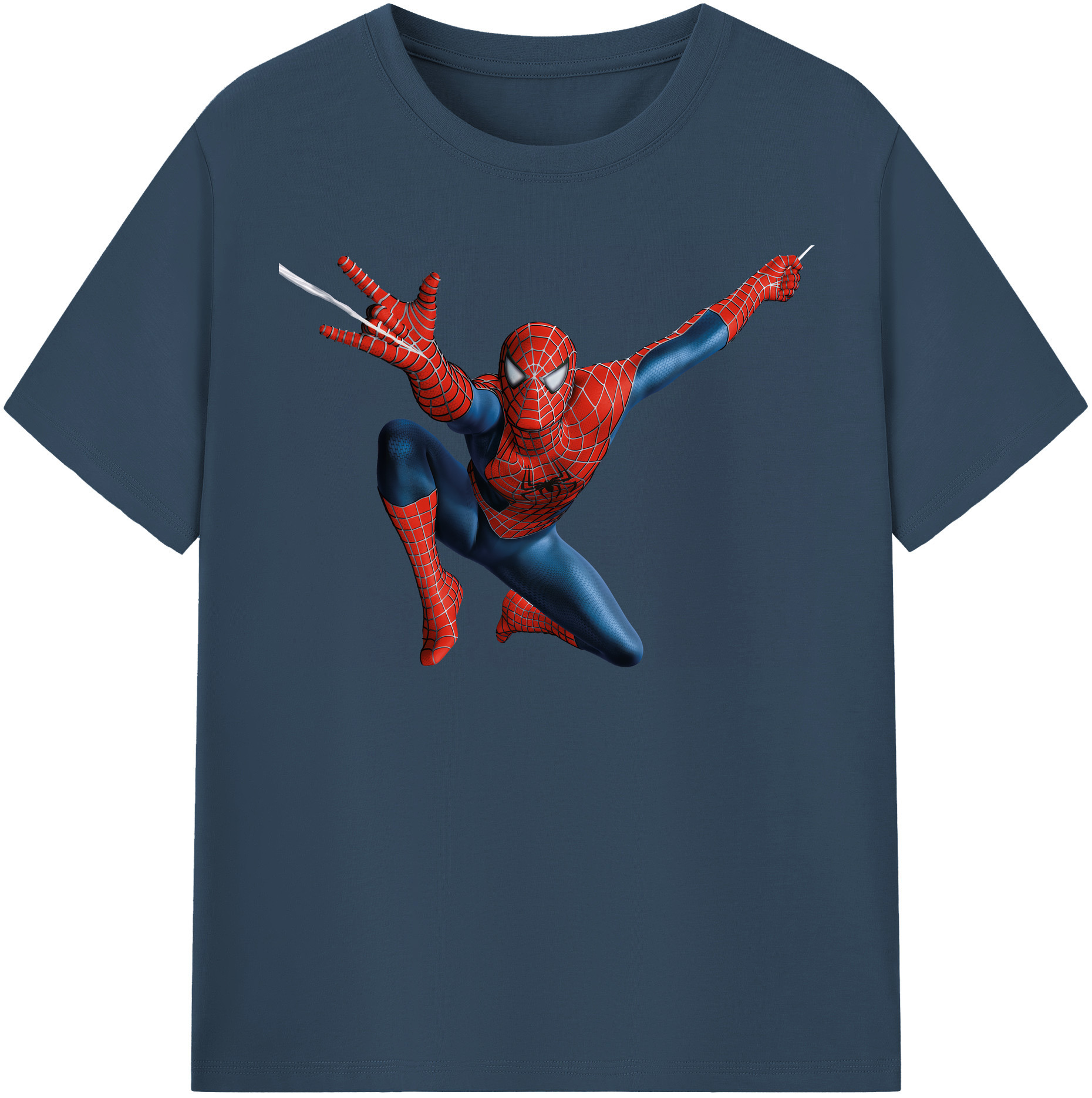 （画像用） Spider Man スパイダーマン 綿100％半袖Tシャツ（フロントプリント）