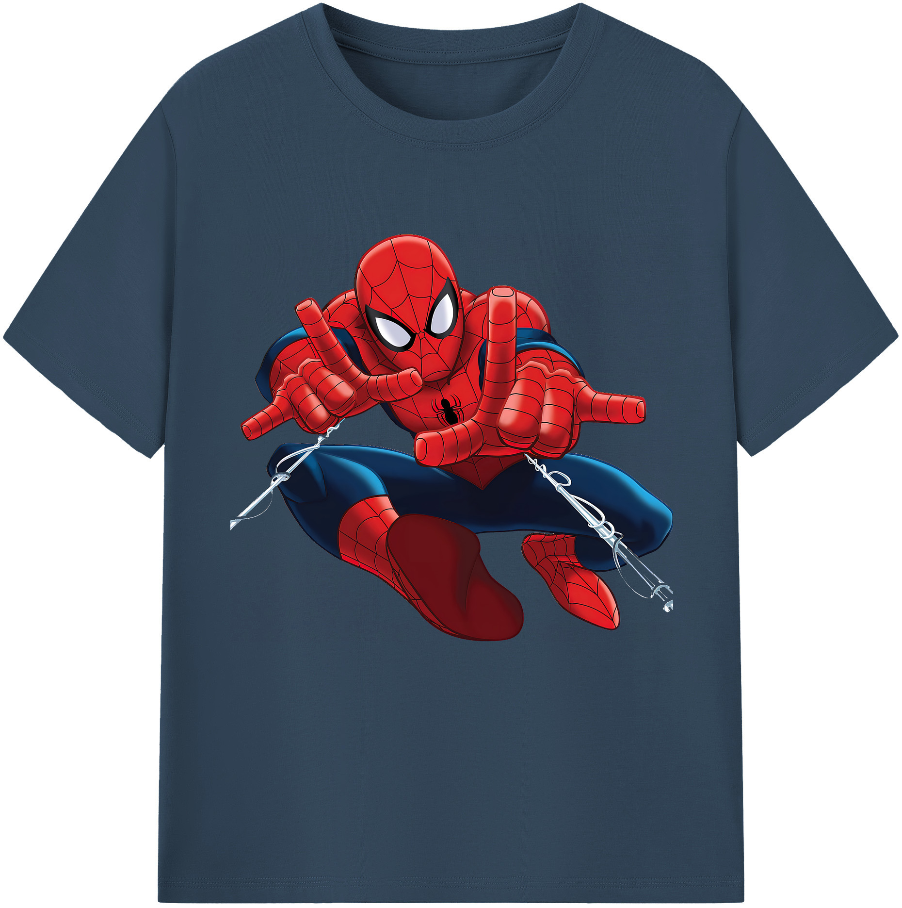 （画像用） Spider Man スパイダーマン 綿100％半袖Tシャツ（フロントプリント）