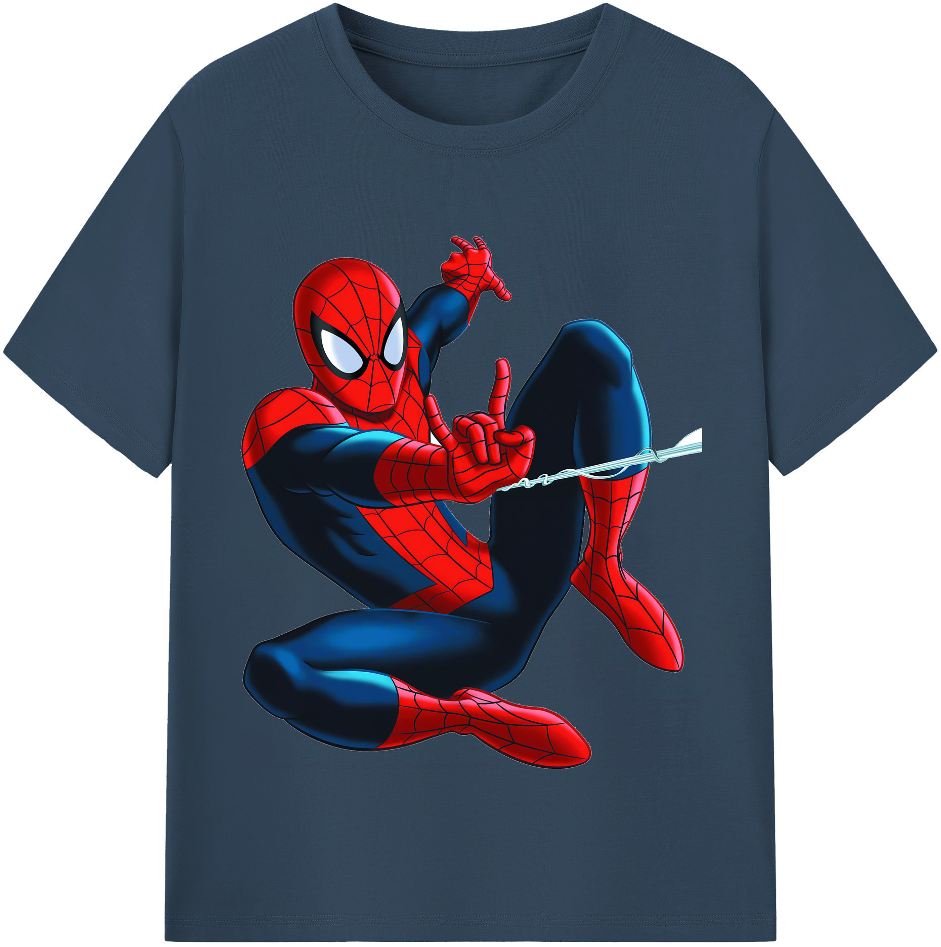 （画像用） Spider Man スパイダーマン 綿100％半袖Tシャツ（フロントプリント）
